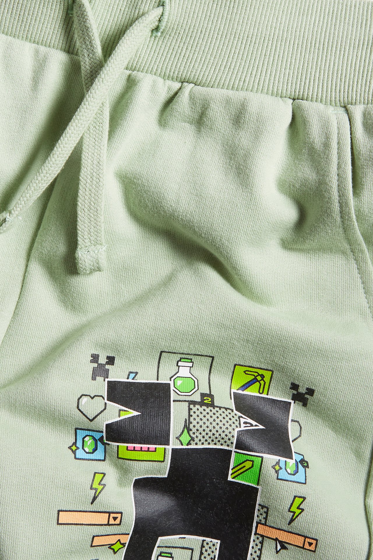 Mjukisshorts Minecraft - Grön - 1