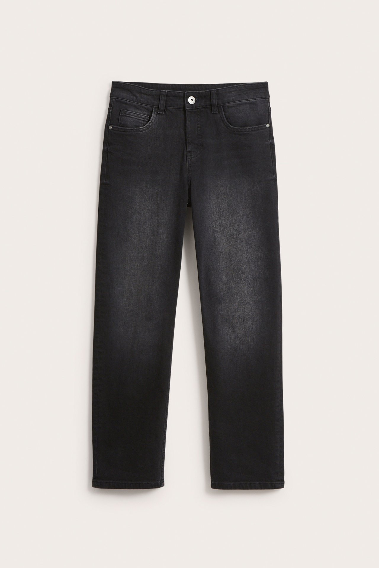 Loose jeans mid waist - Czarny dżins - 6