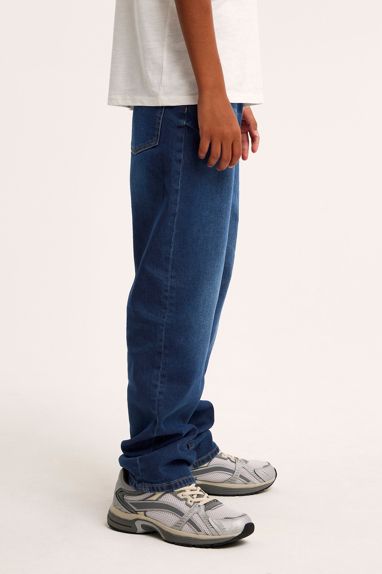 Loose jeans mid waist - Ciemny dżins - 2