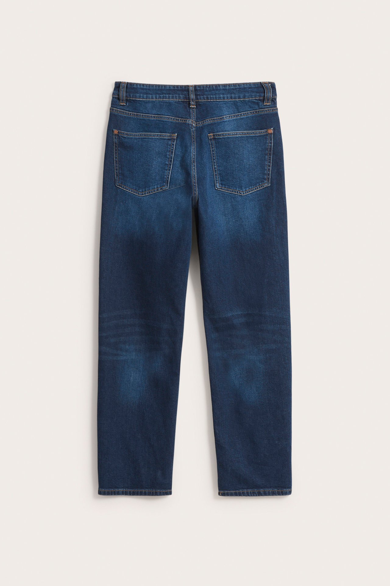 Loose jeans mid waist - Ciemny dżins - 7