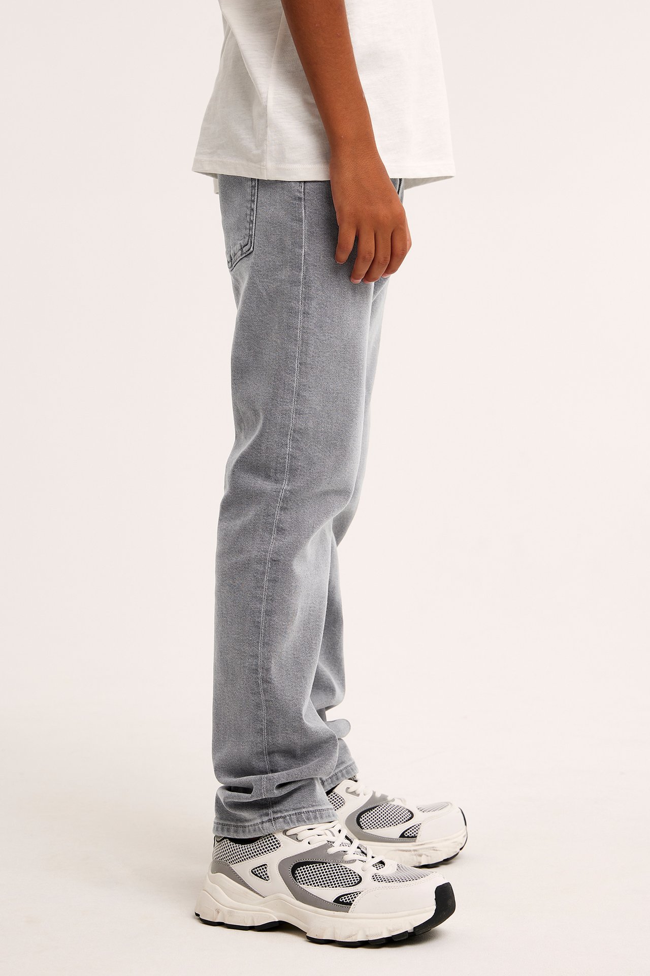 Straight jeans mid waist - Silvergrå - 2