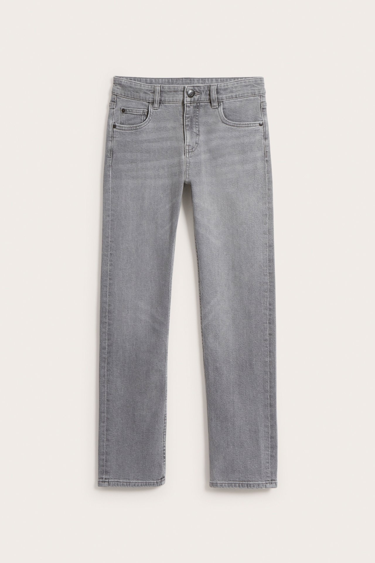Straight jeans mid waist - Silvergrå - 2
