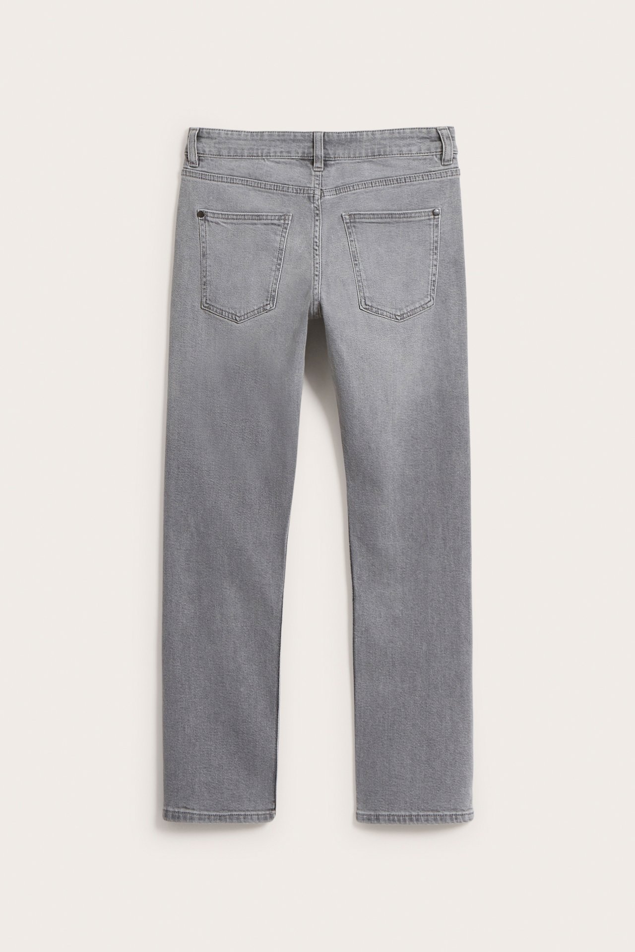 Straight jeans mid waist - Srebrno-szary - 3