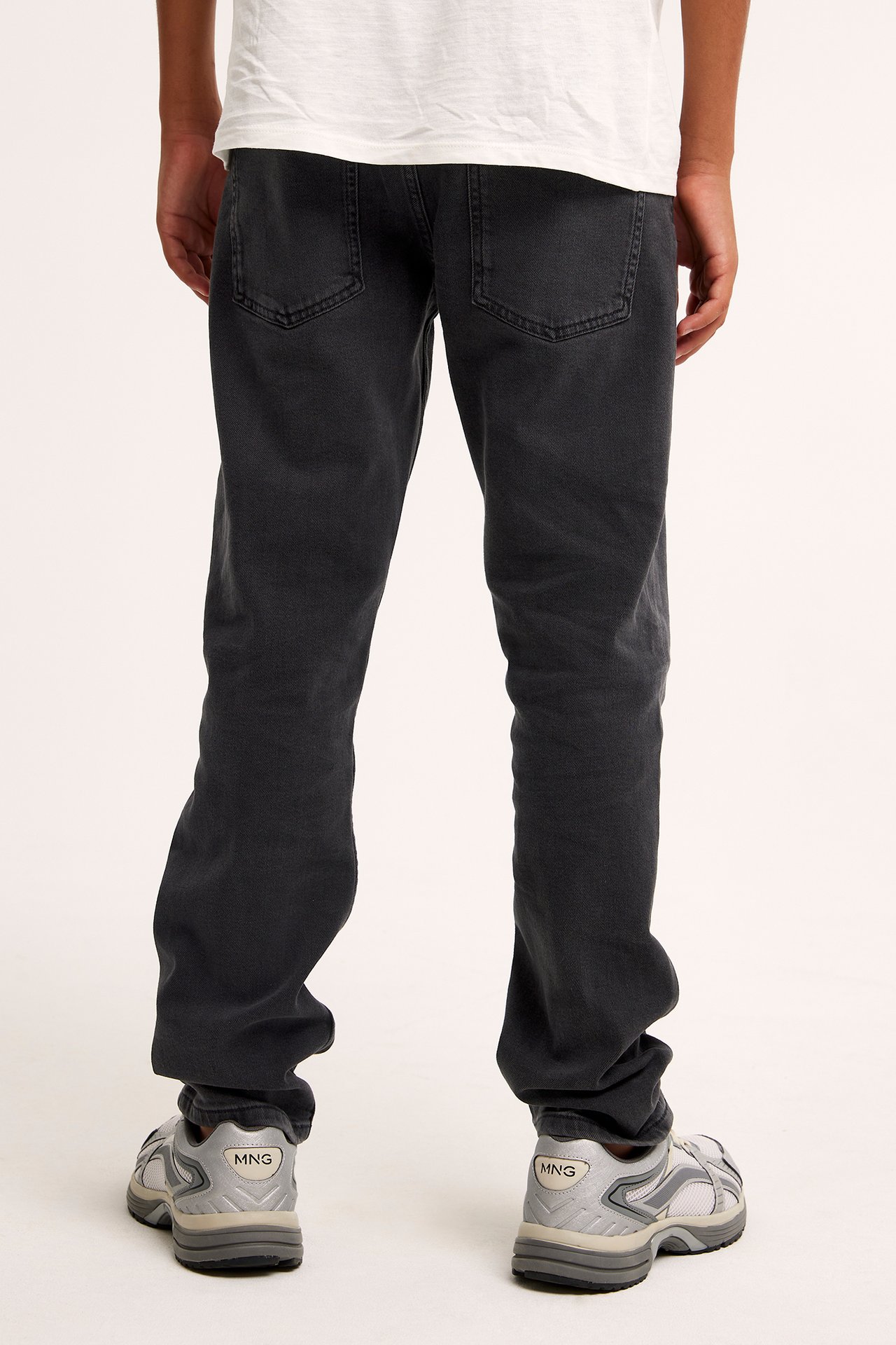 Straight jeans mid waist - Czarny dżins - 4
