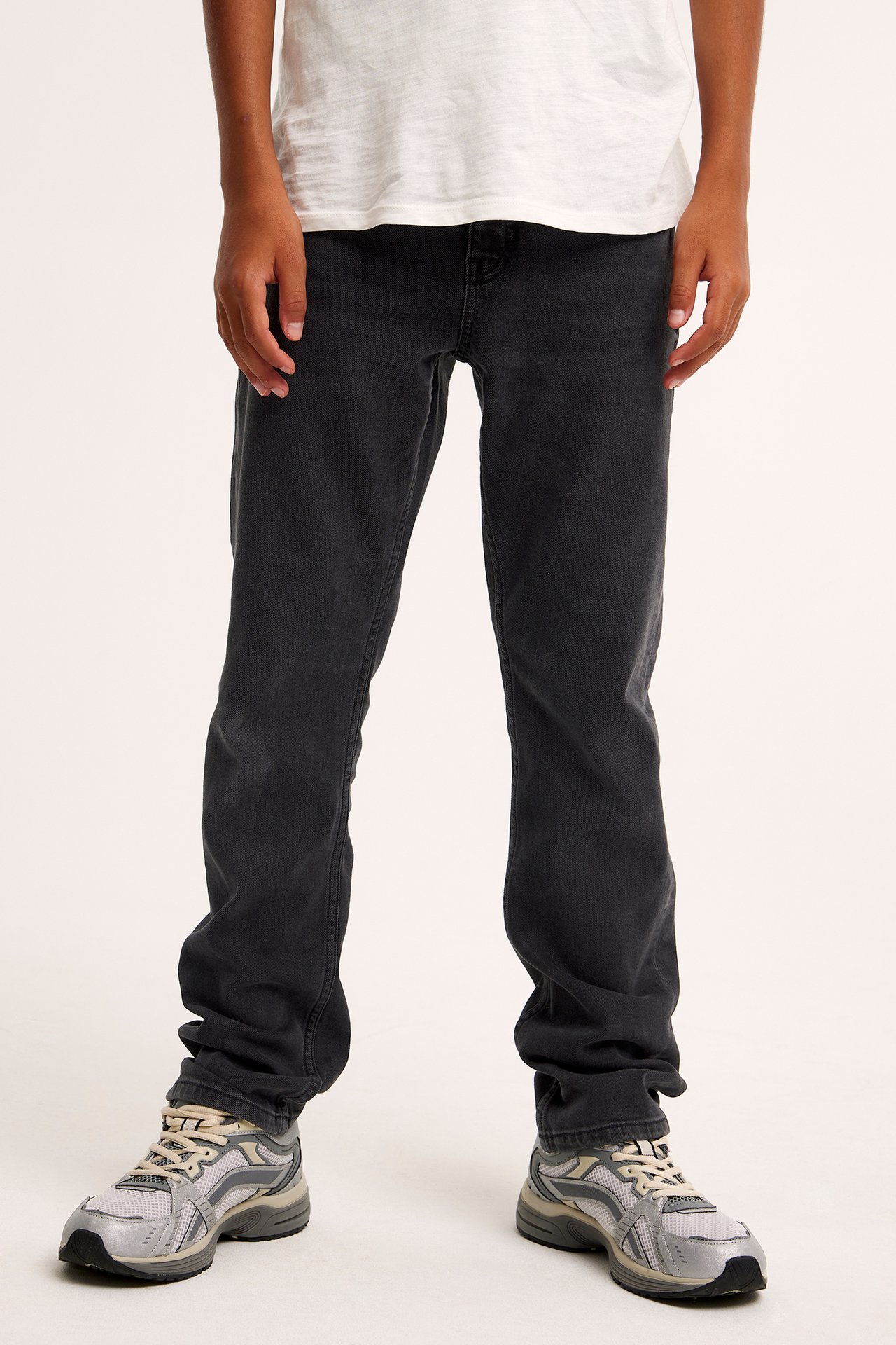 Straight jeans mid waist - Musta denimi - 2