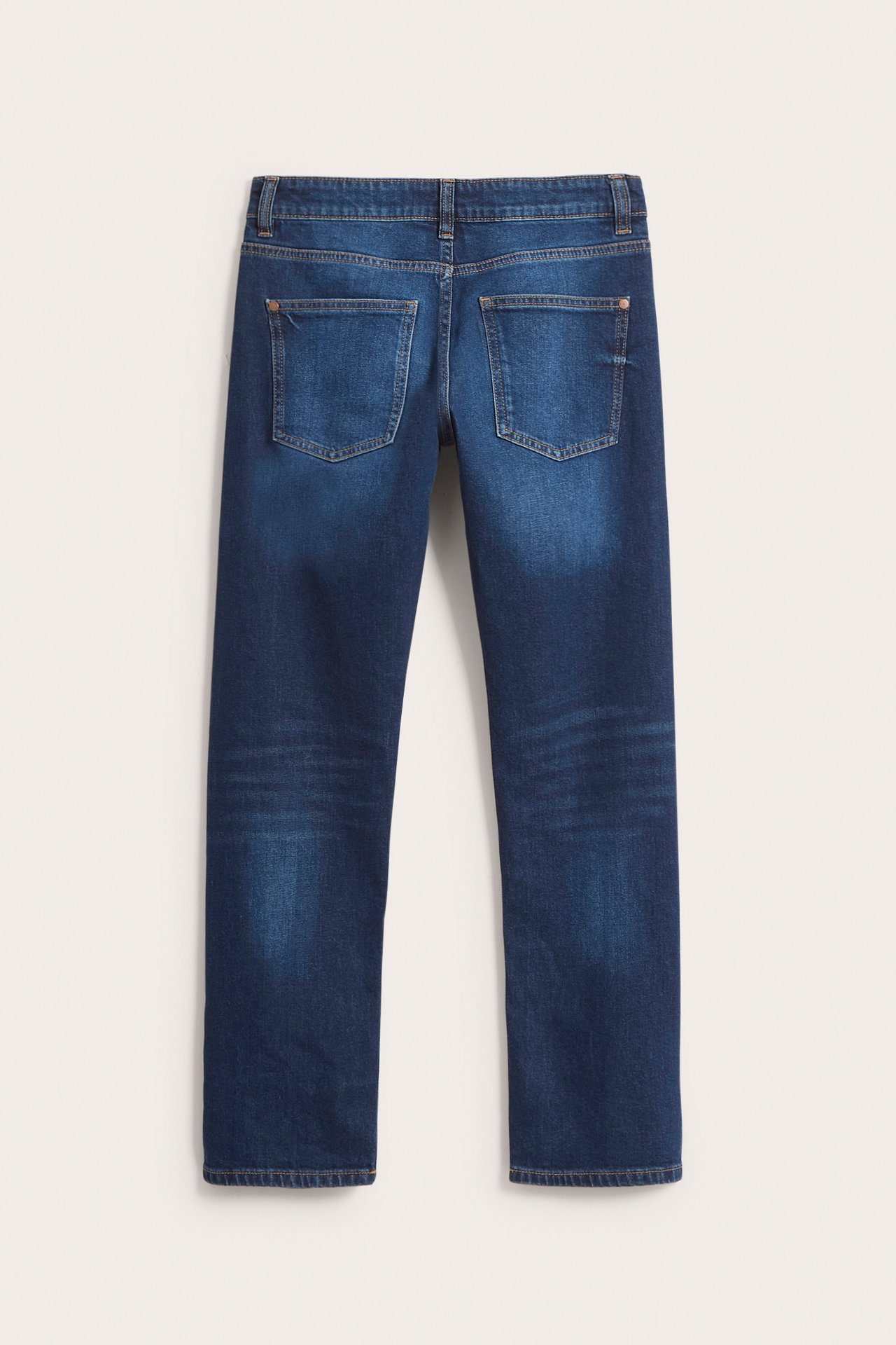 Straight jeans mid waist - Mörk denim - 6