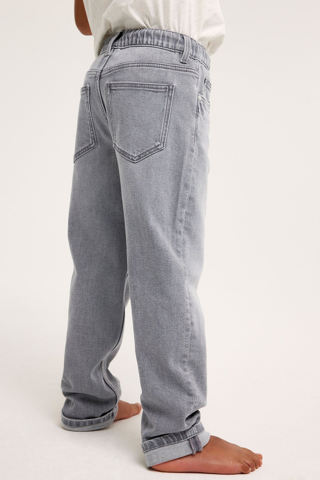 Relaxed jeans - Srebrno-szary - 5