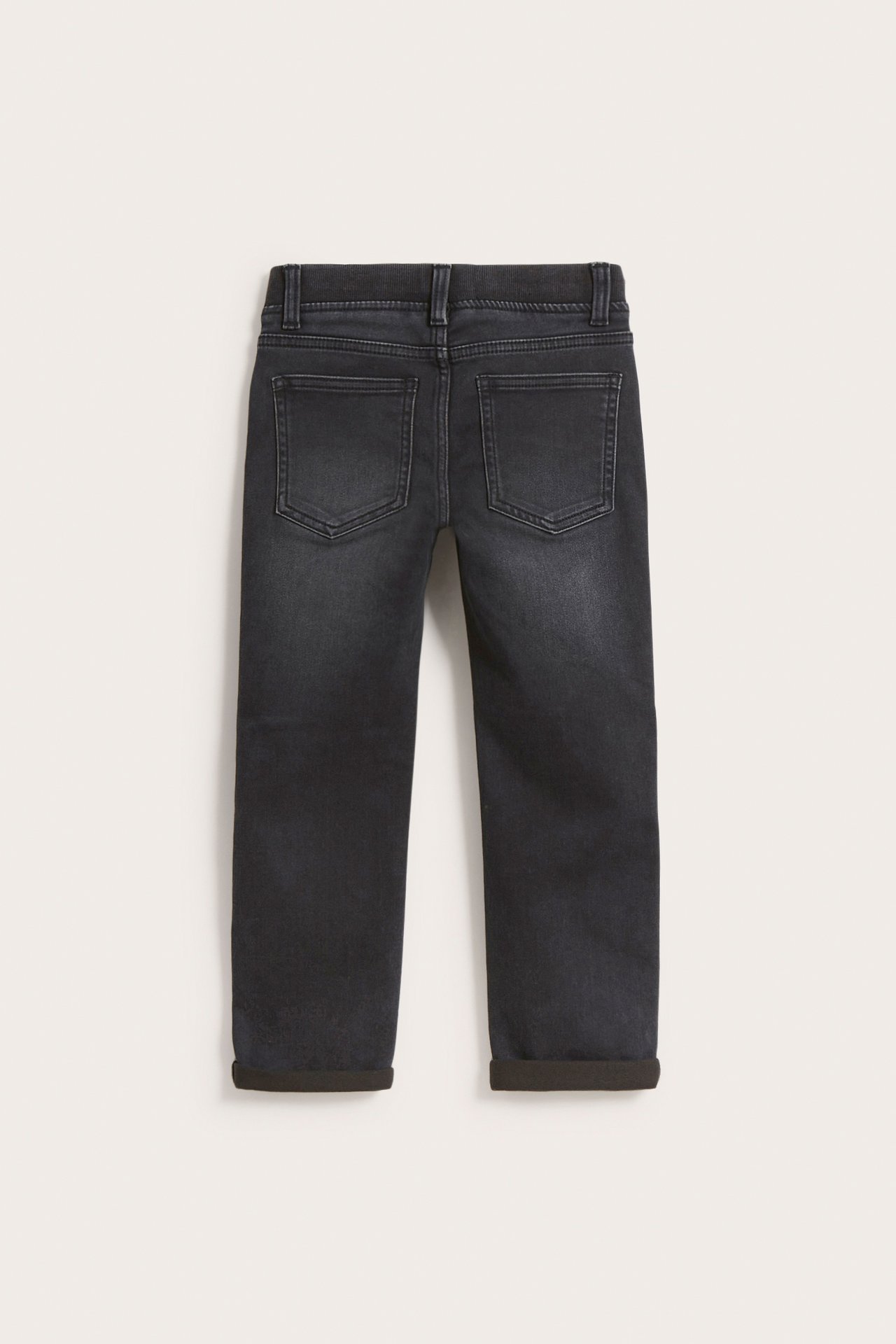 Straight jeans jogger denim - Vasket svart denim - 6