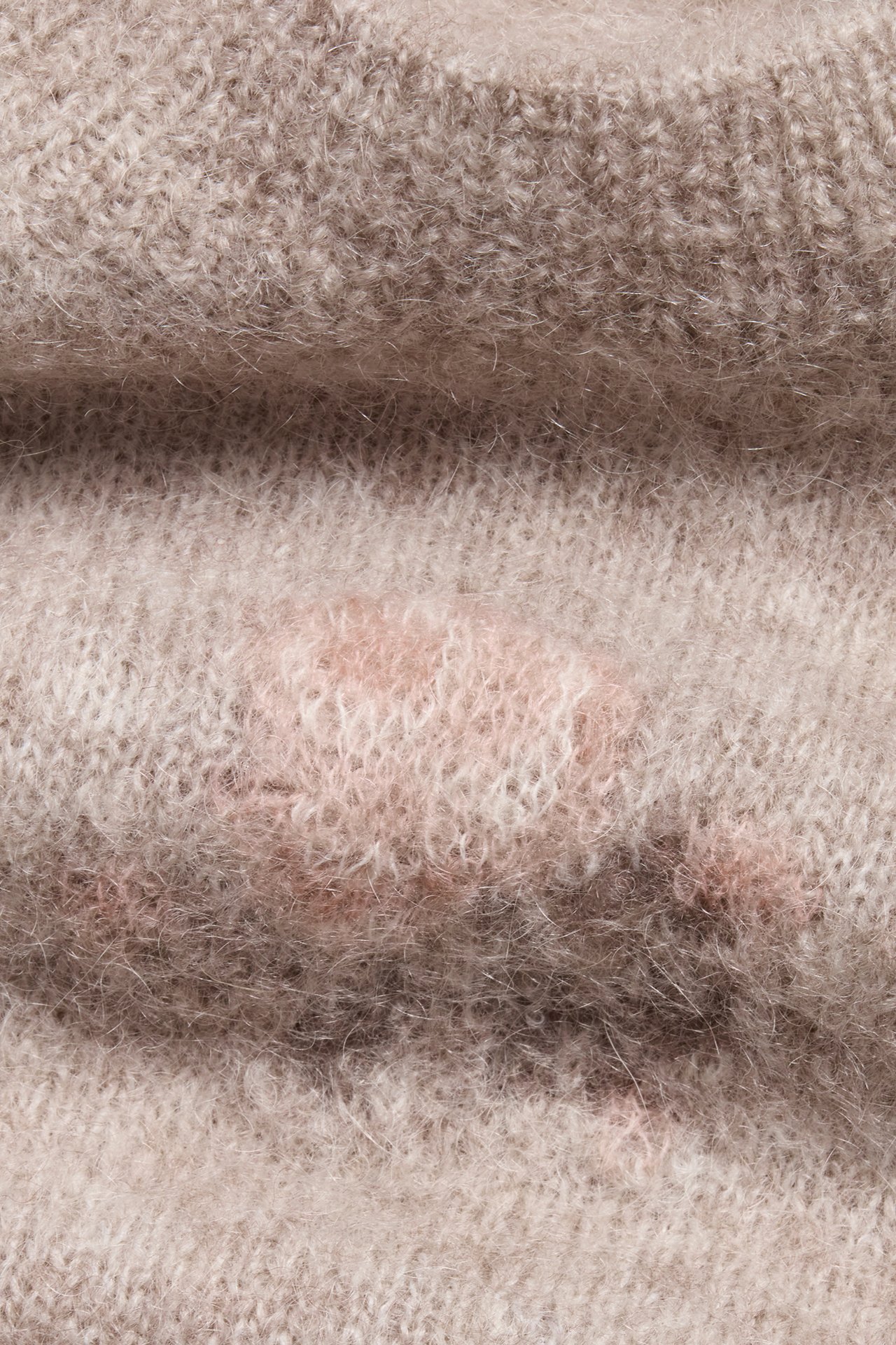 Sweter z dzianiny, w kwiaty, Newbie Woman - Brązowy melanż - 6
