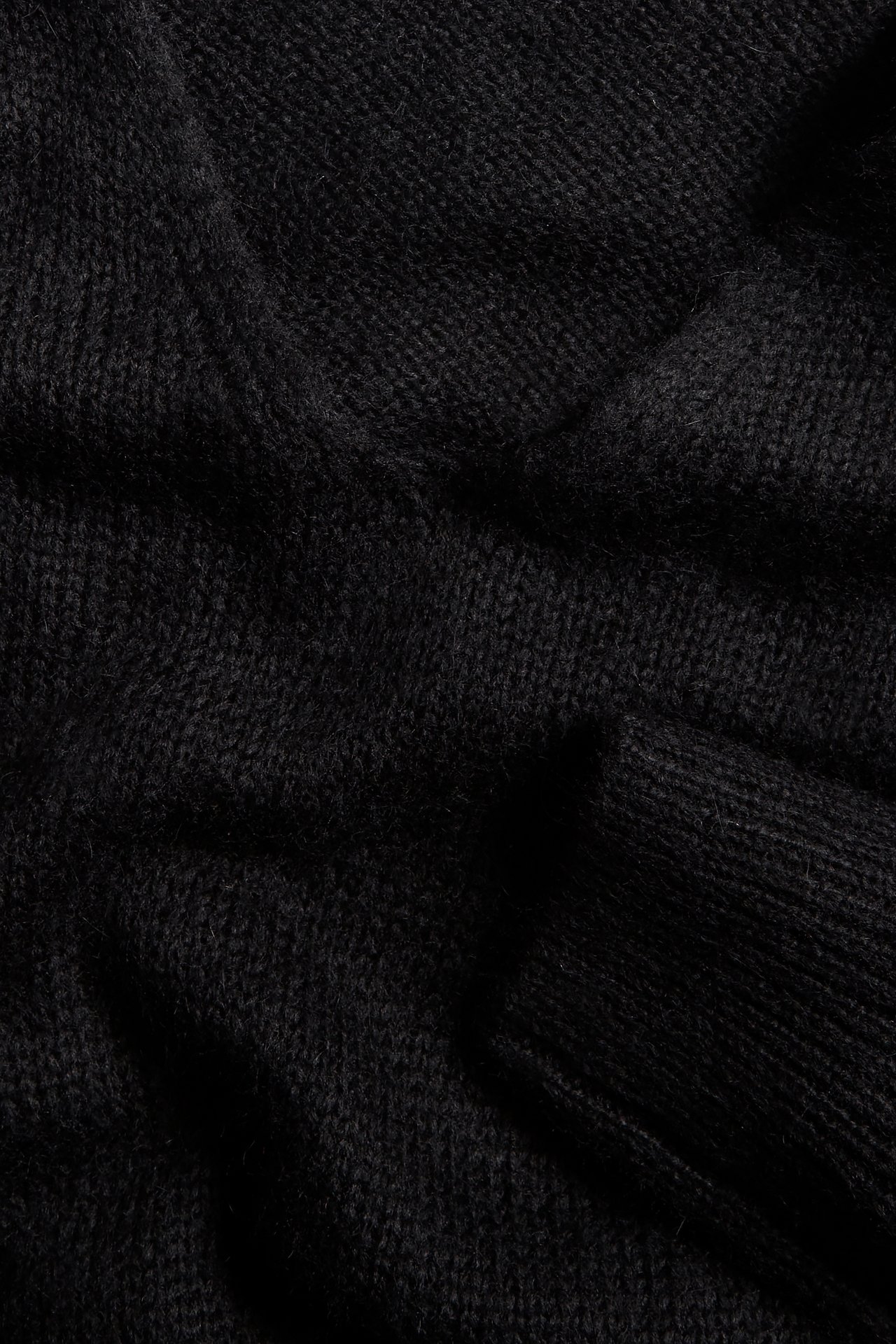 Dzianinowy sweter - Czarne - 5