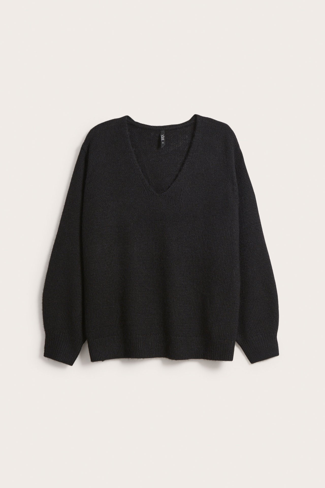 Dzianinowy sweter - Czarne - 6