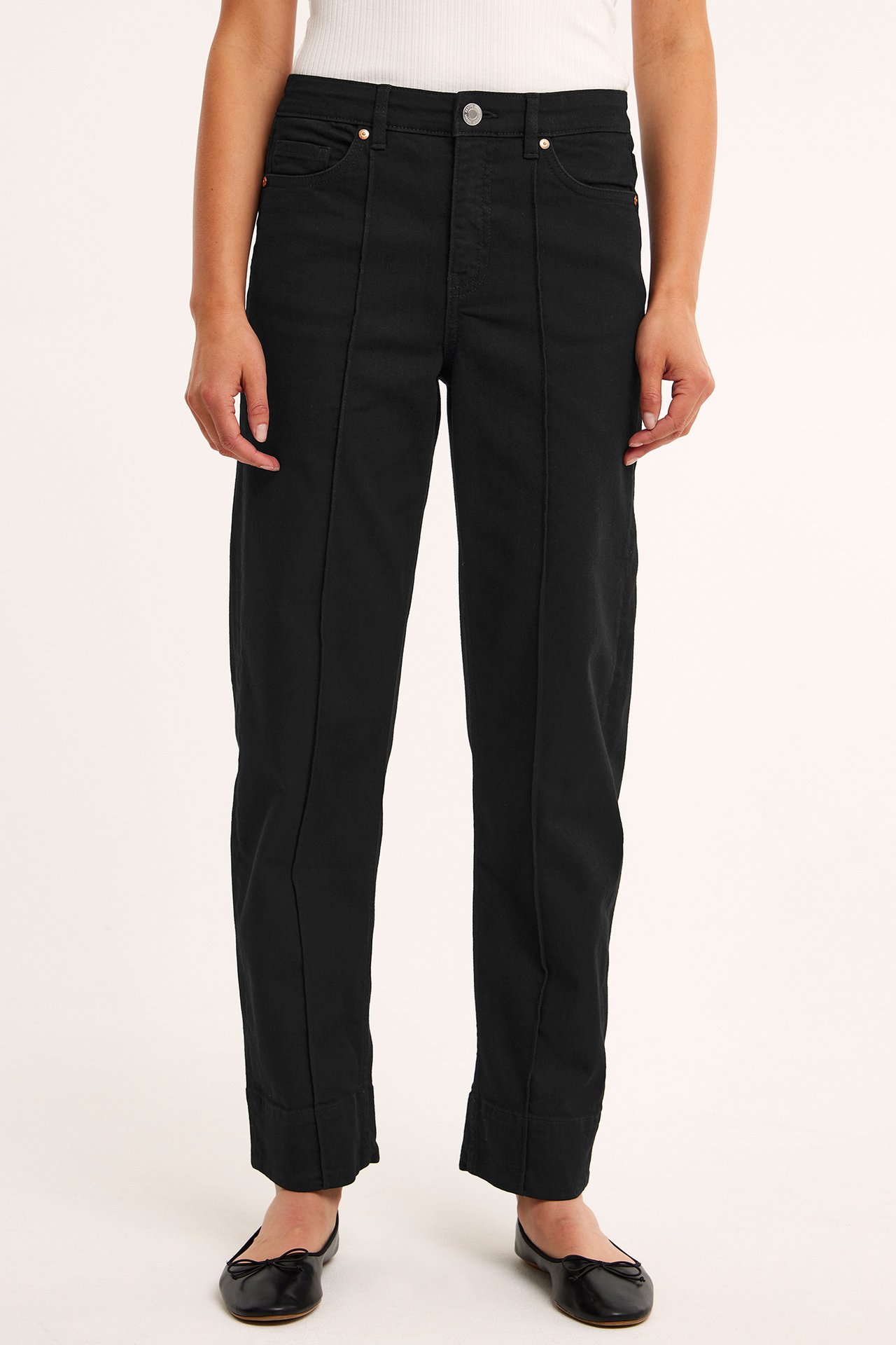 Barrel jeans mid waist - Svart - 2