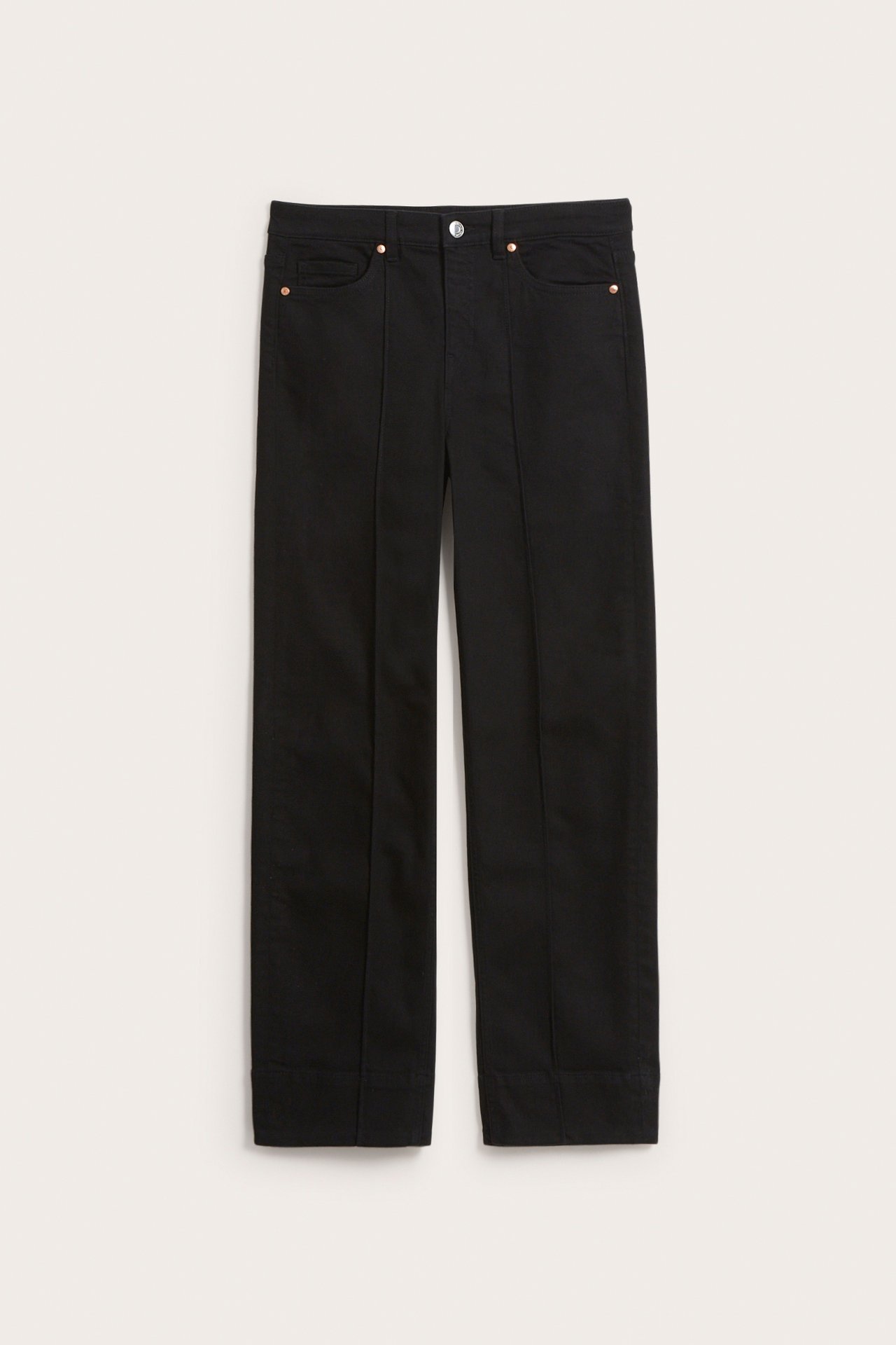 Barrel jeans mid waist - Svart - 6