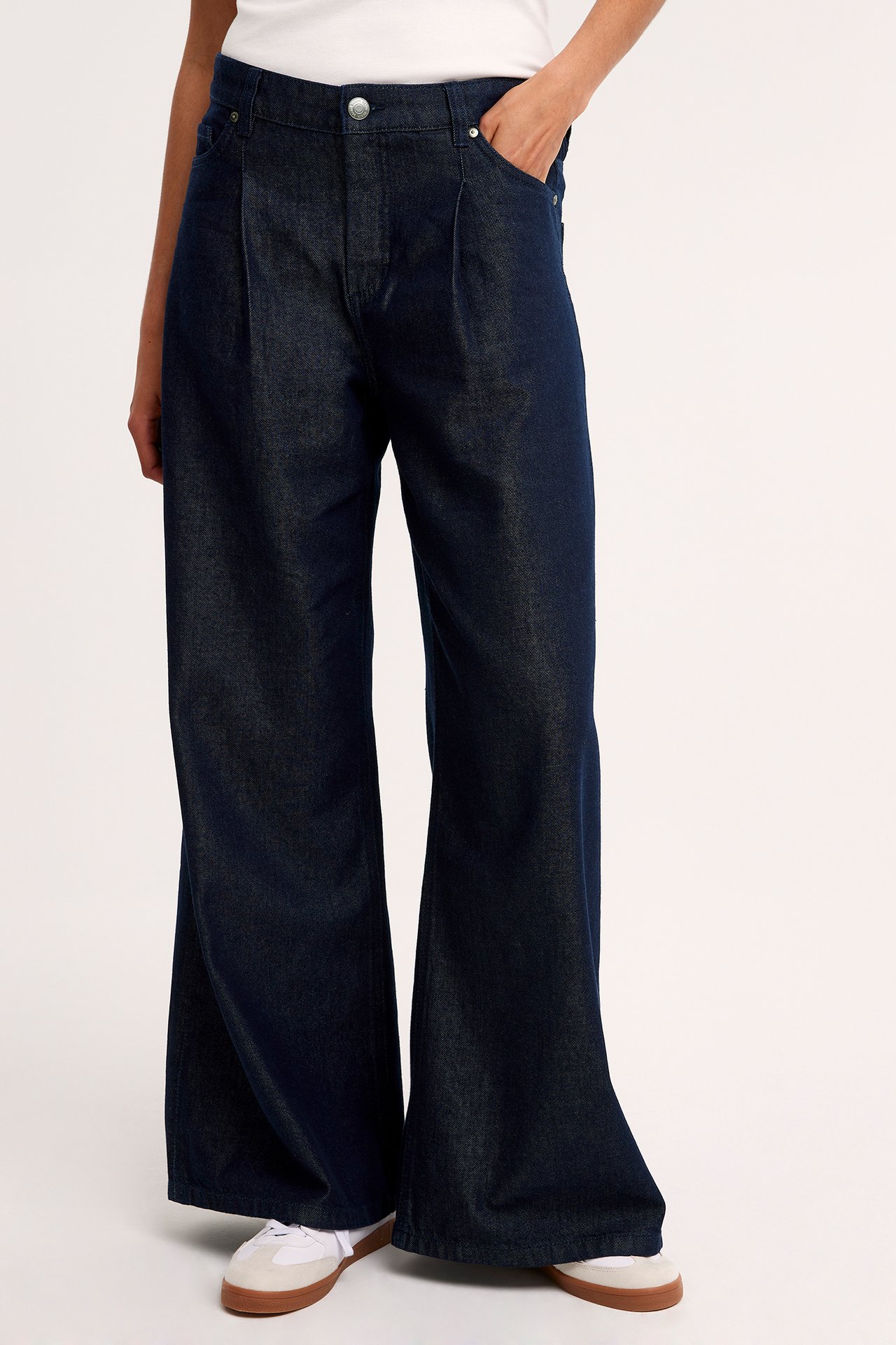 Wide jeans high waist - Mörk denim - 2