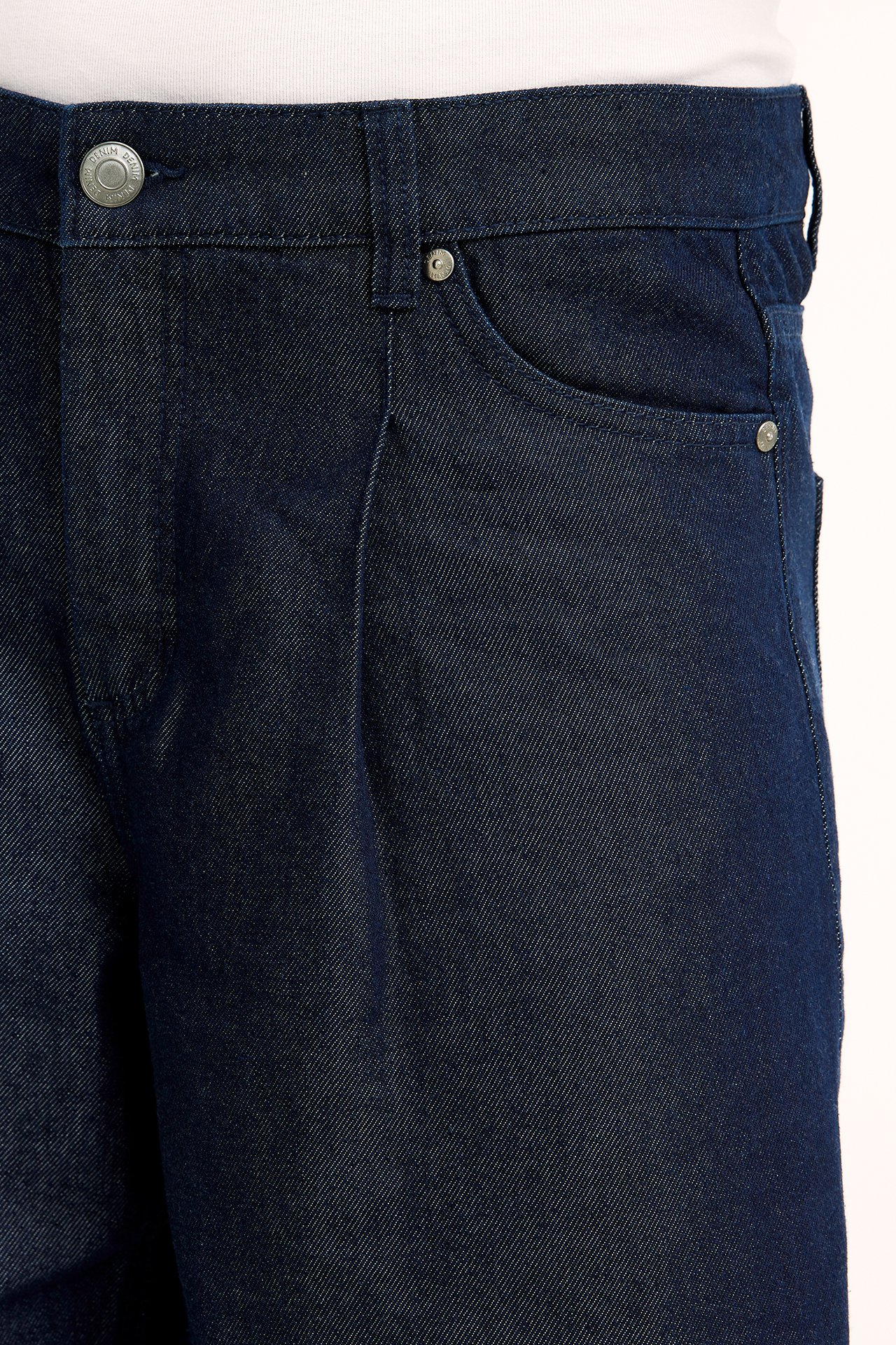 Wide jeans high waist - Mørk denim - 4