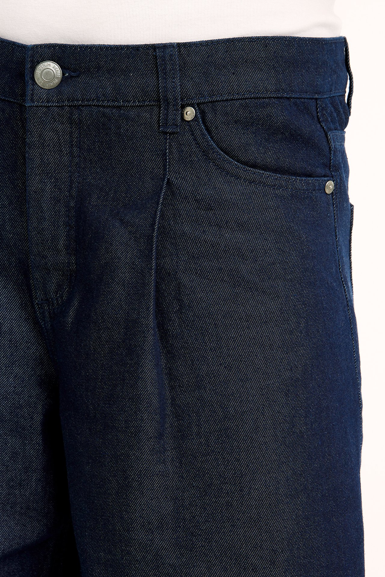 Dżinsy wide high waist - Ciemny dżins - 4