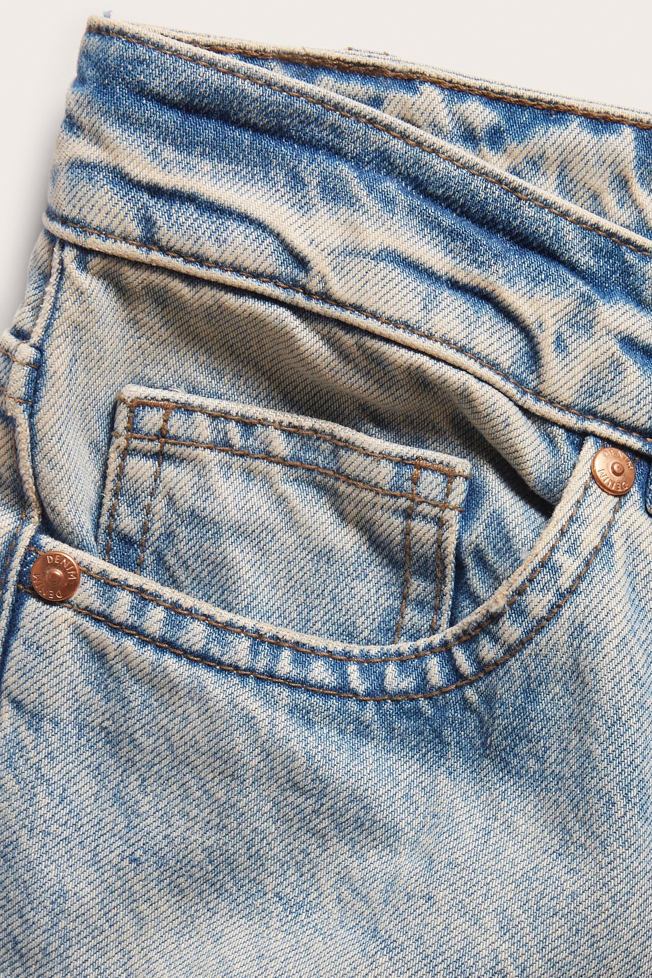 Straight jeans high waist - Vaalea denimi - 1