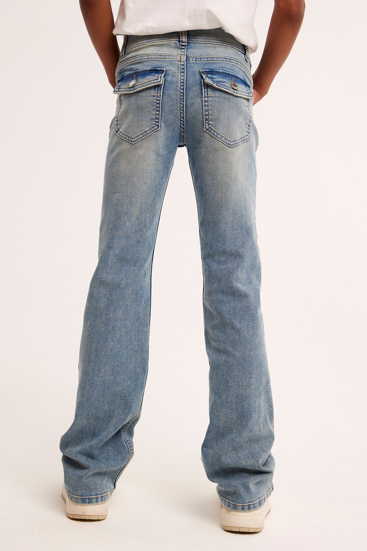 Bootcut jeans low waist - Lys denim - 5