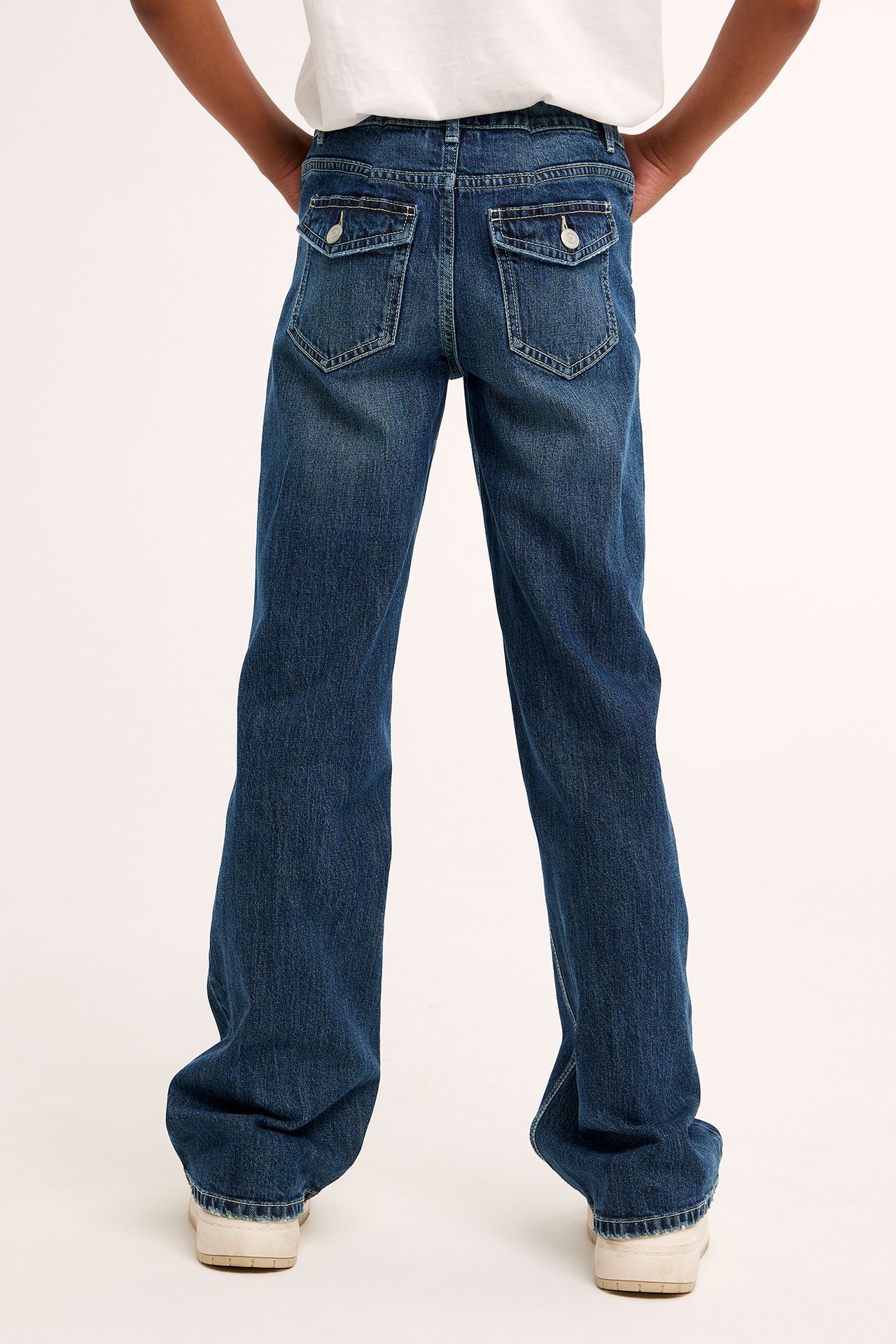 Bootcut jeans mid waist - Tumma denimi - 4