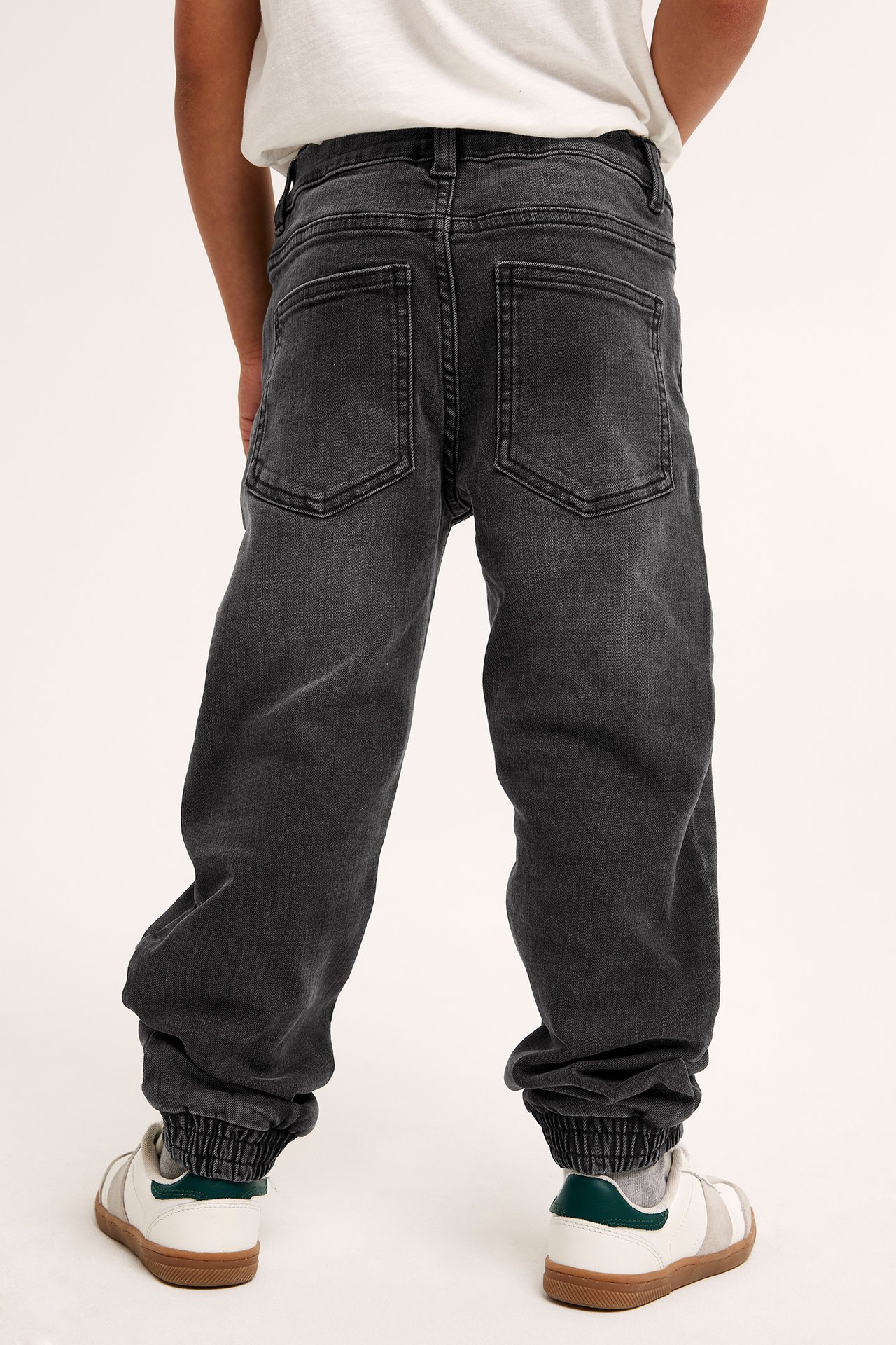 Relaxed jeans tough knee - Svart denim - 3