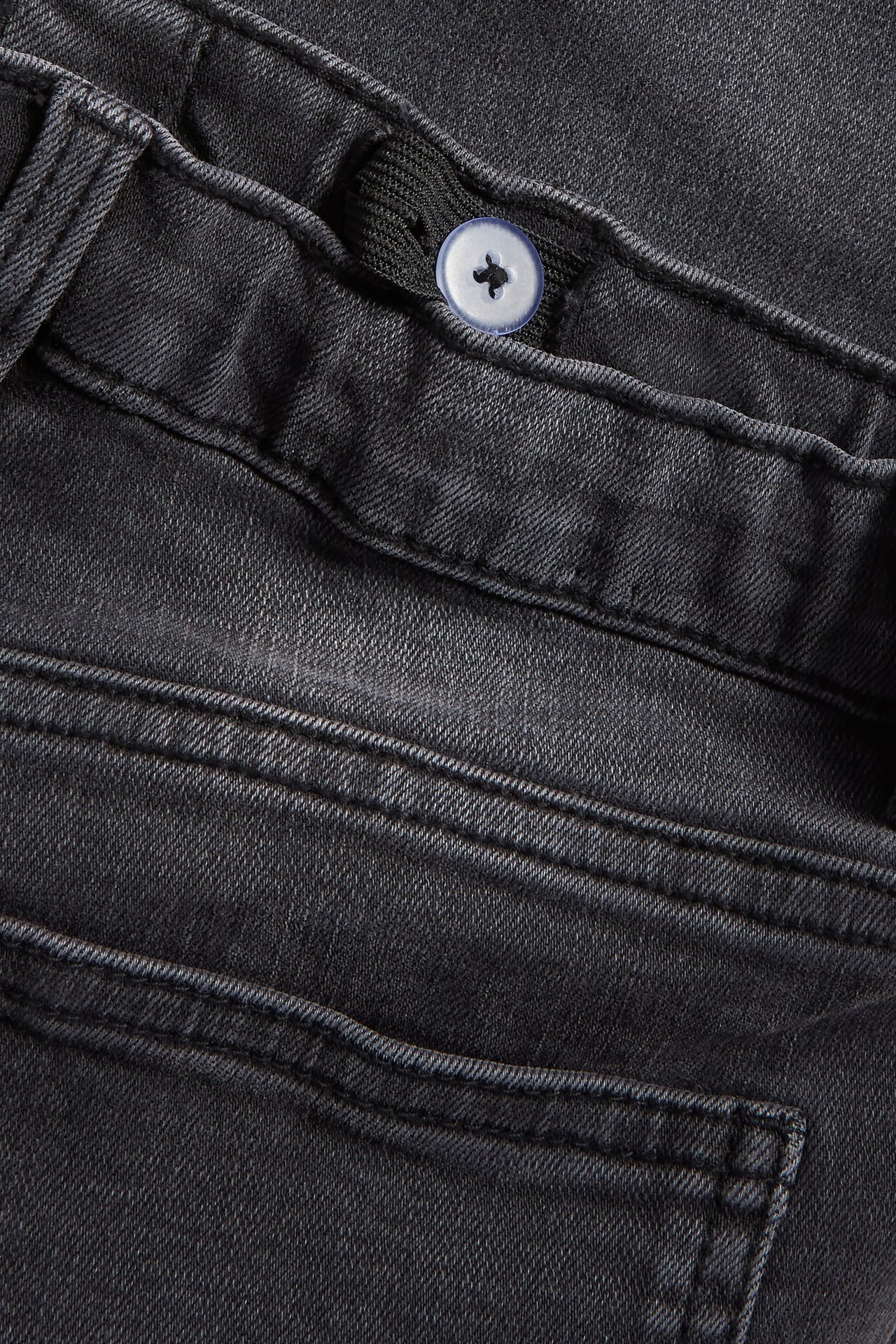 Relaxed jeans tough knee - Svart denim - 4