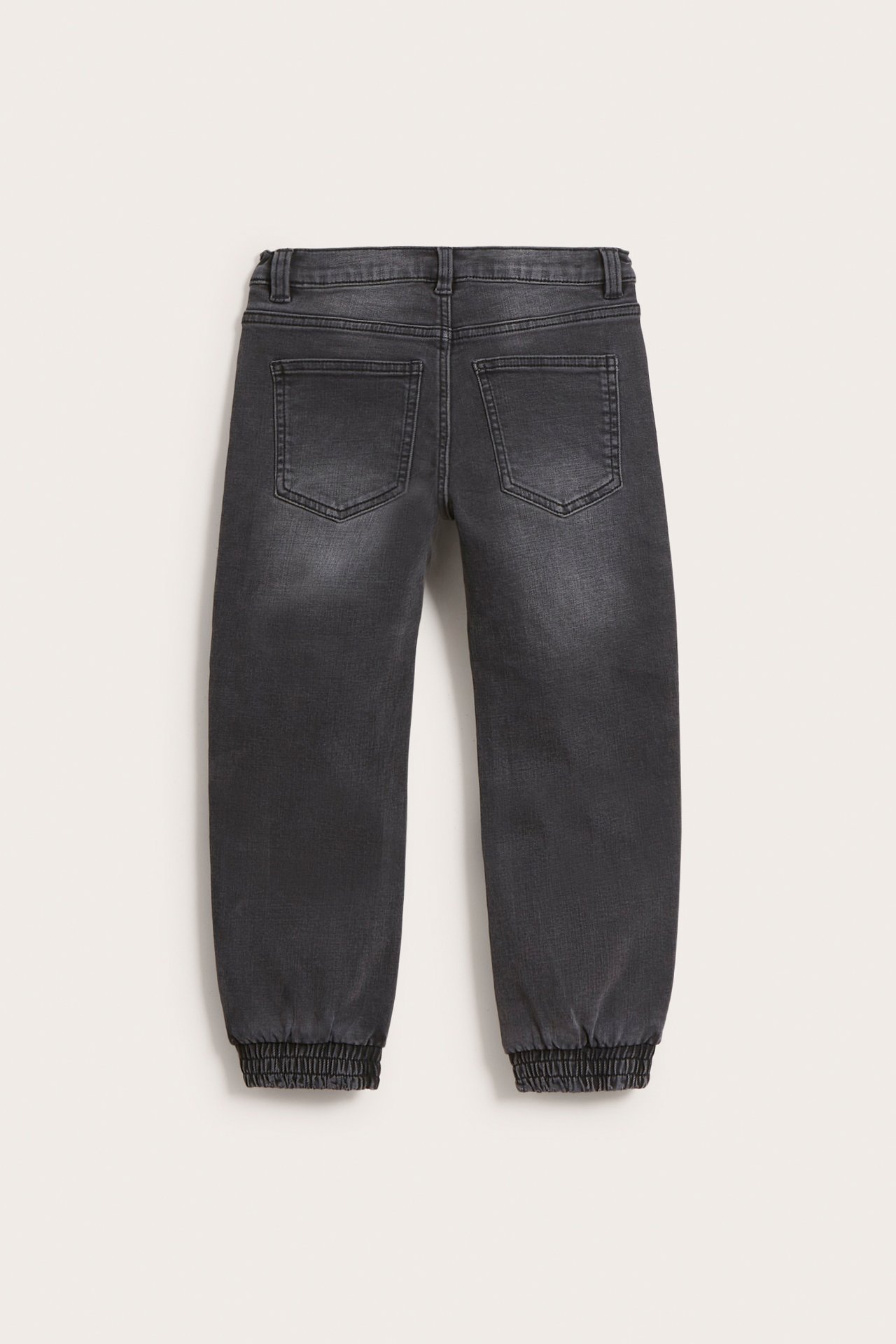 Relaxed jeans tough knee - Svart denim - 7
