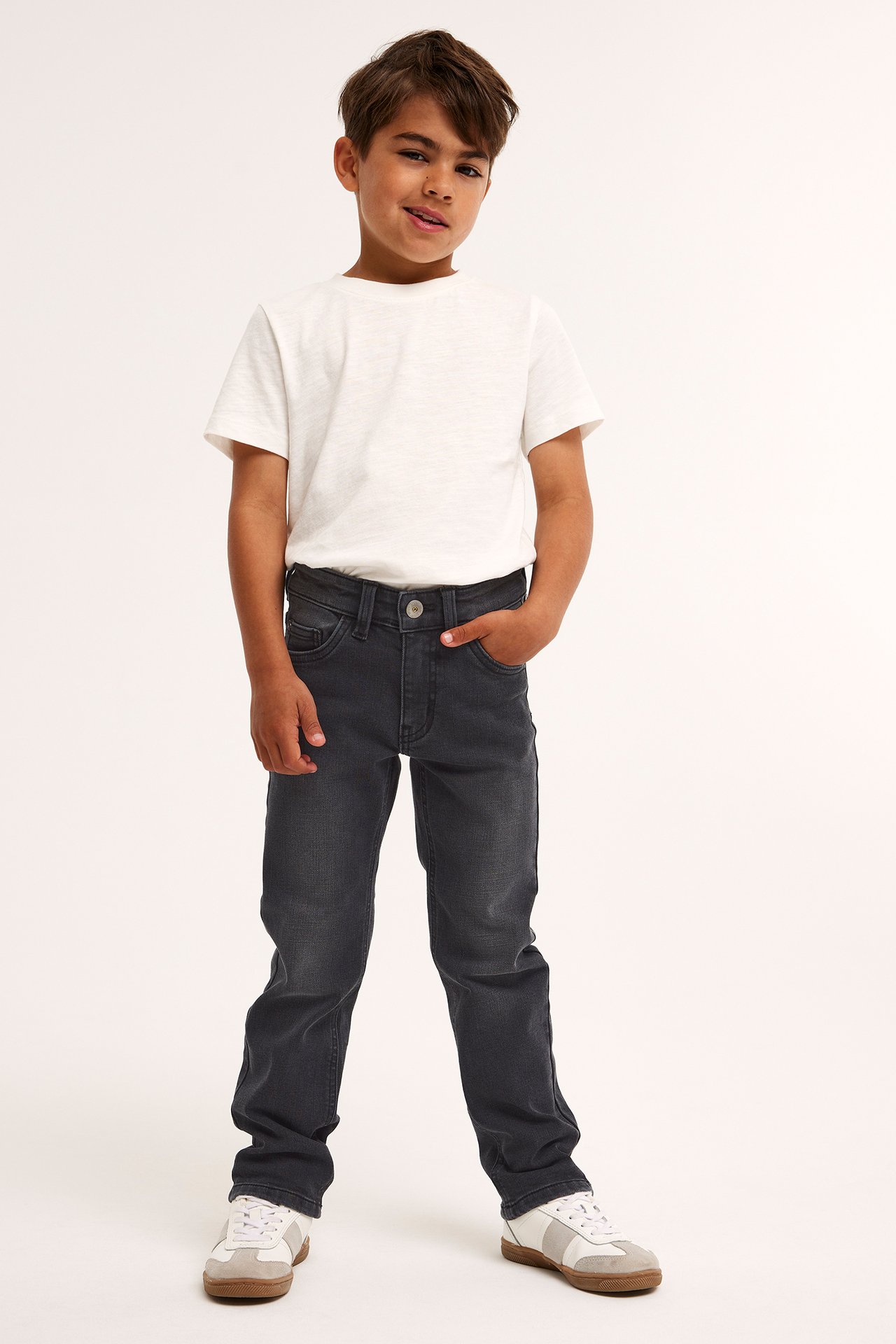 Straight jeans tough wear - Srebrno-szary - 1