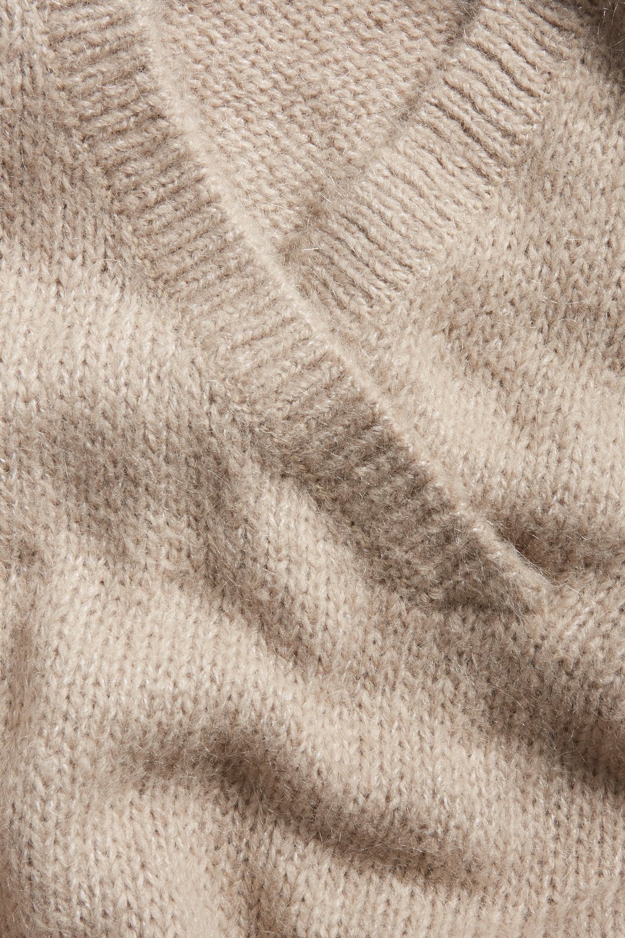 Stickad tröja - Beige - 5