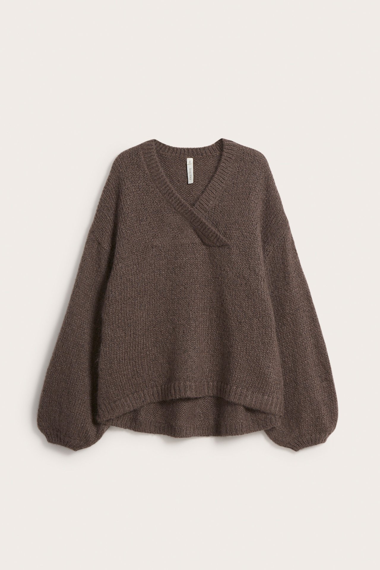 Stickad tröja - Mörkbeige - 5