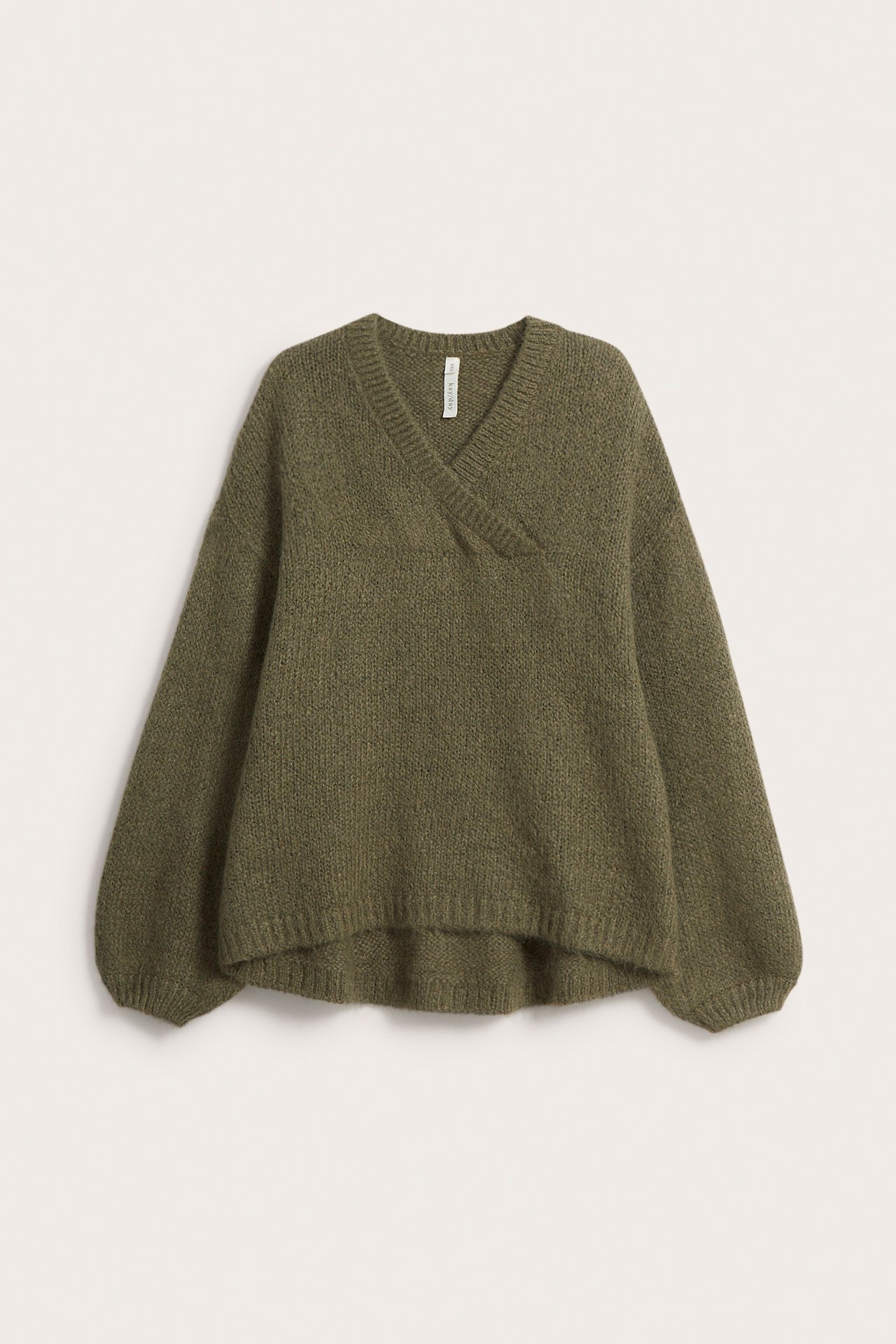 Dzianinowy sweter - Zielony - 2