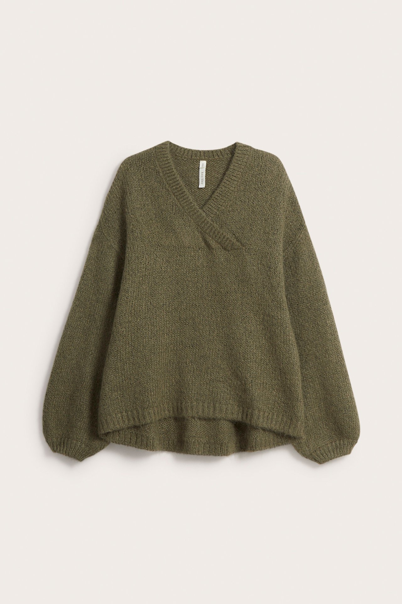 Dzianinowy sweter - Zielony - 7