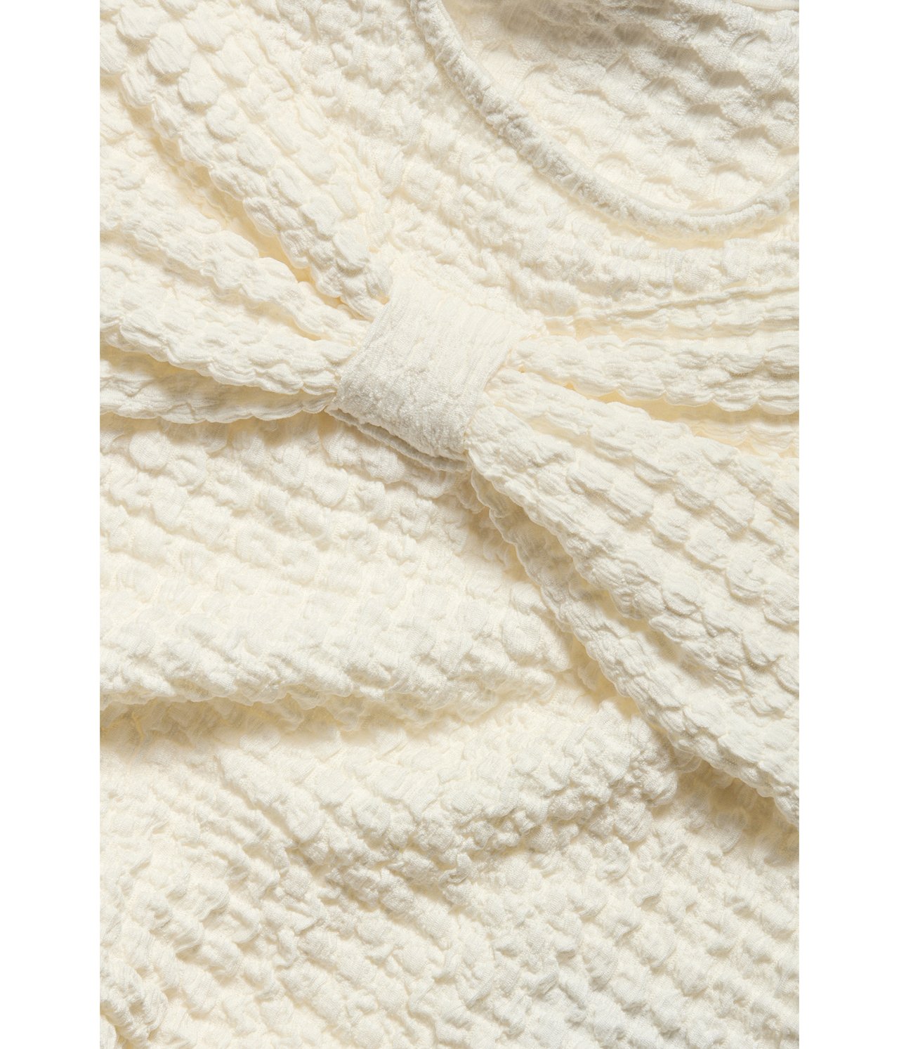 Linne med rosett - Offwhite - 5