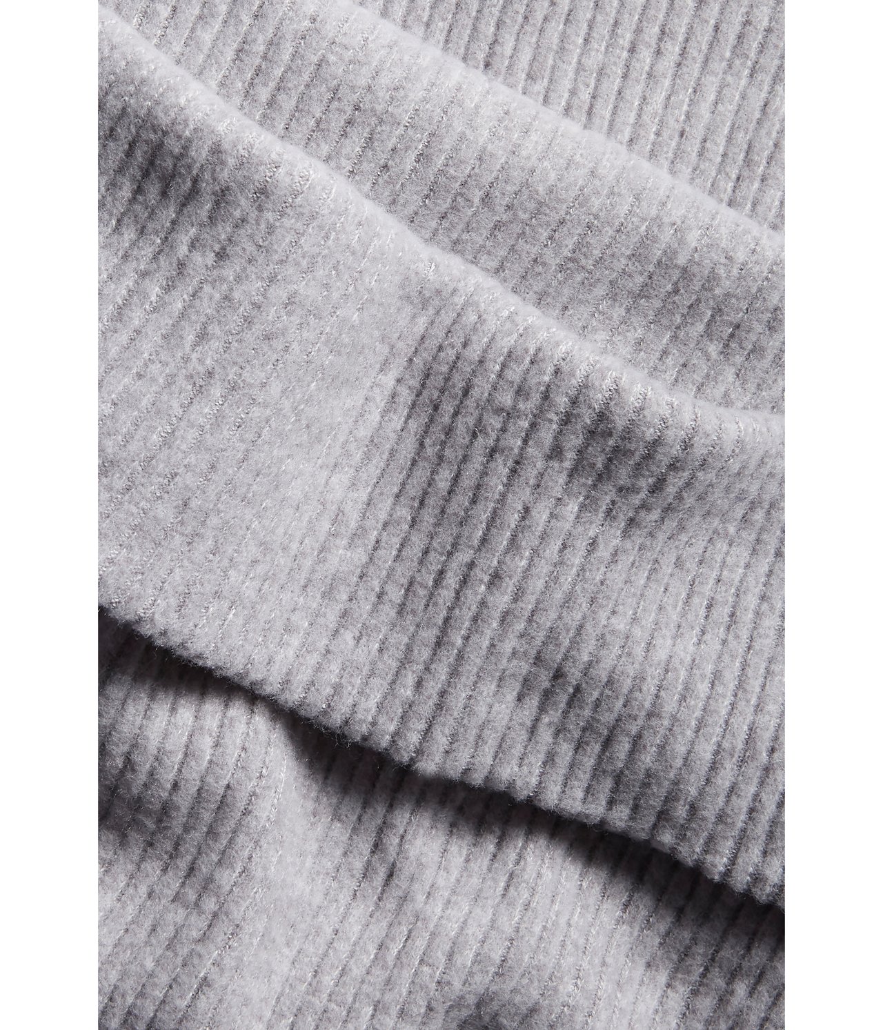 Ribbad off shoulder-topp - Ljusgrå - 7