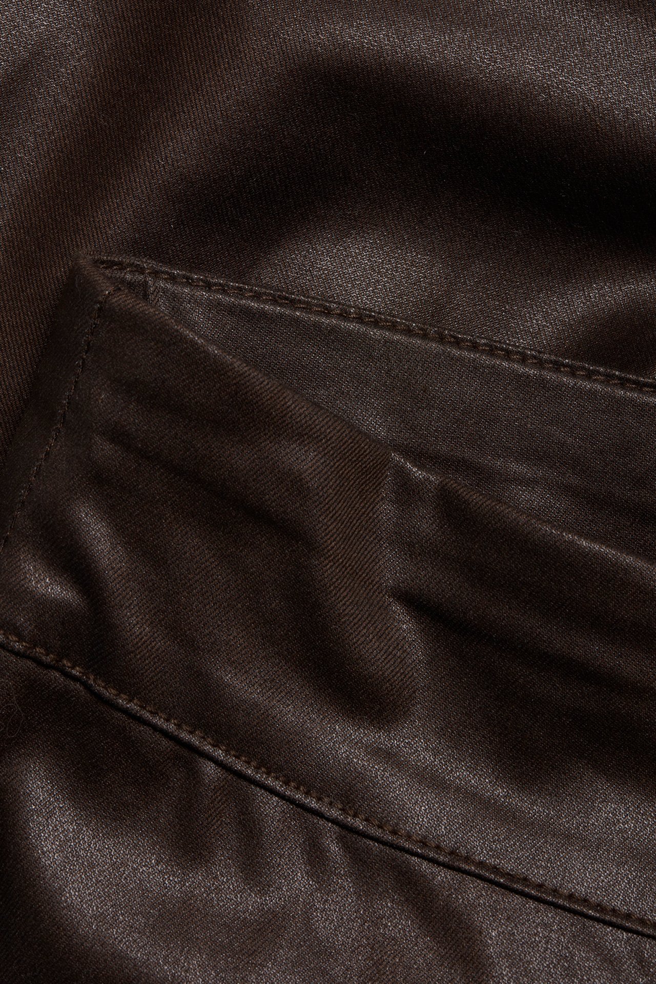 Leggings i skinnimitation - Mörkbrun - 6
