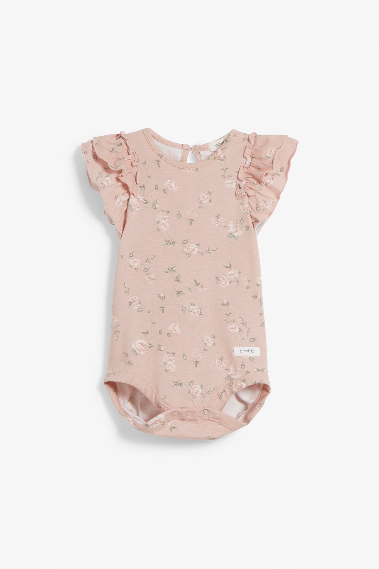 Kukkakuvionen hihaton body - Pinkki - 2