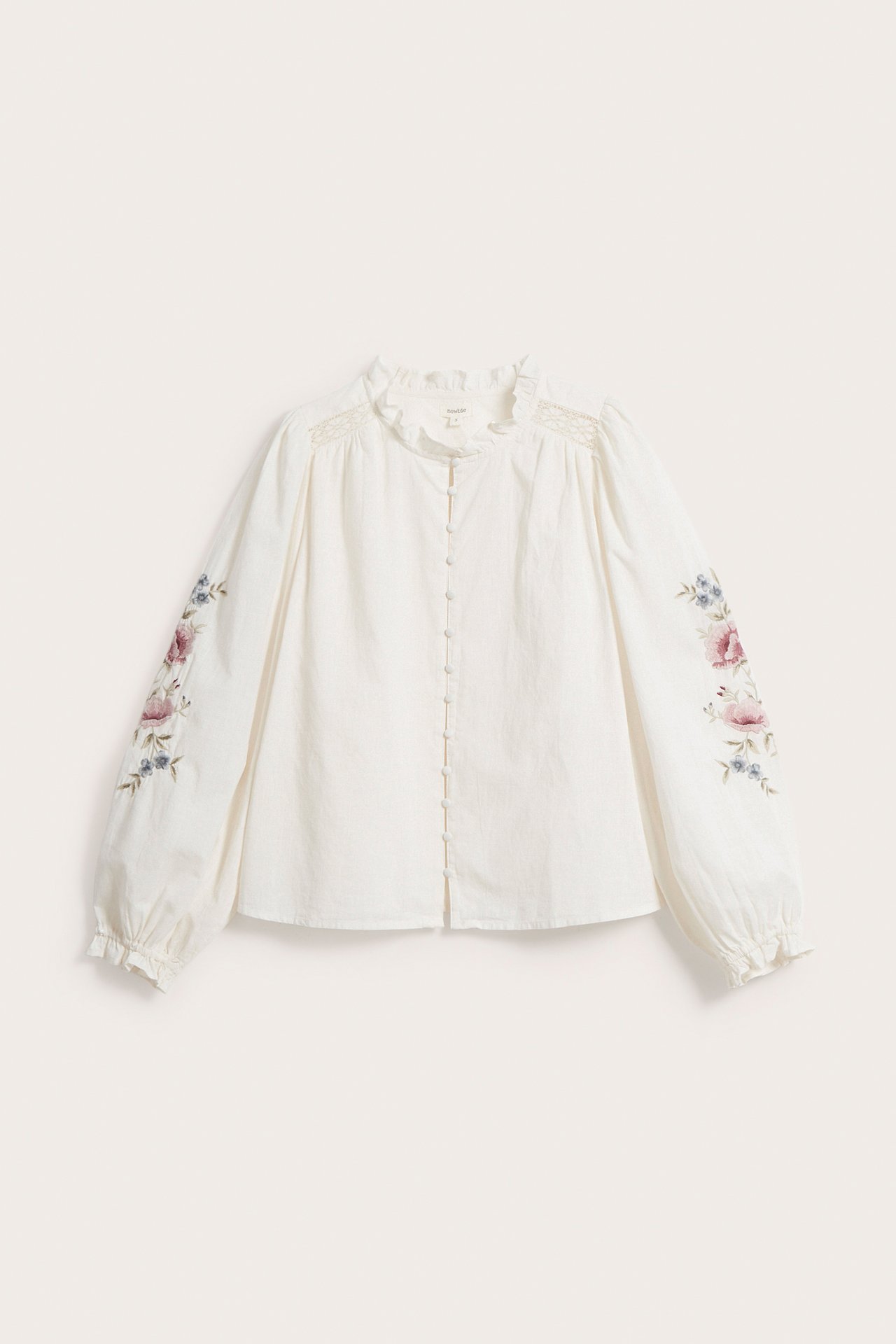 Bluzka z haftem Newbie Woman - Offwhite - 6