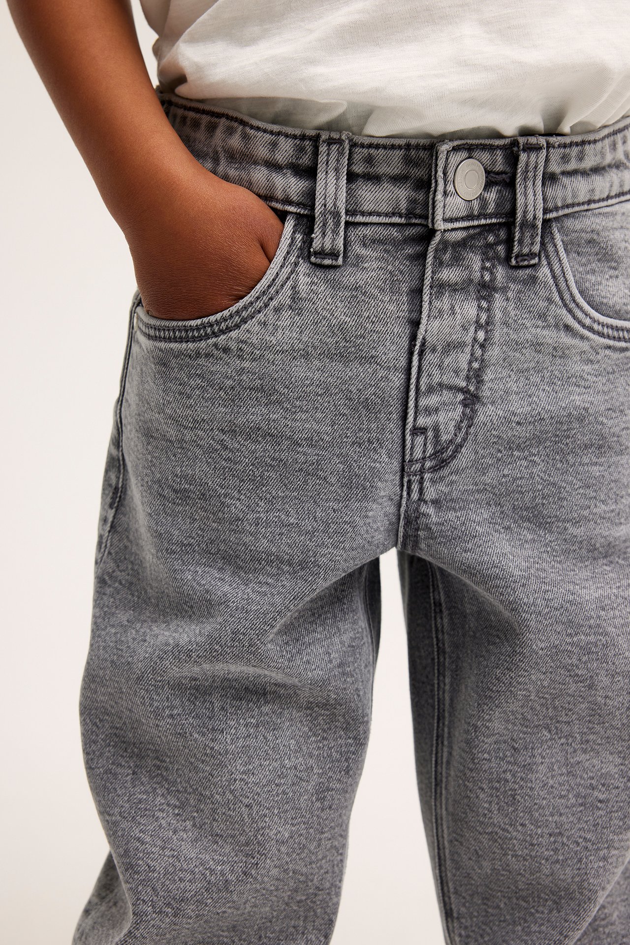 Tapered jeans - Sprany czarny dżins - 1