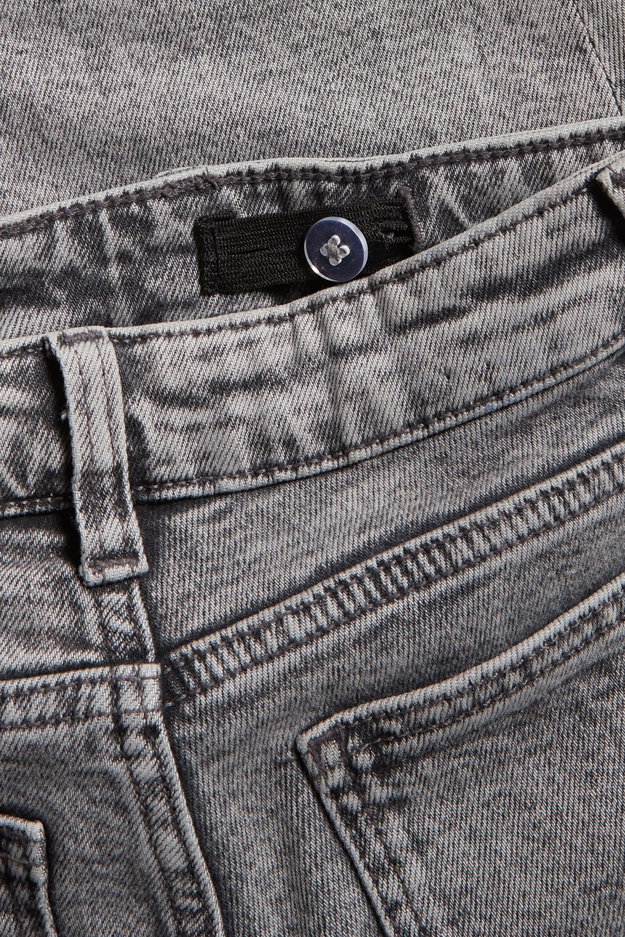 Tapered jeans - Tvättad svart denim - 4