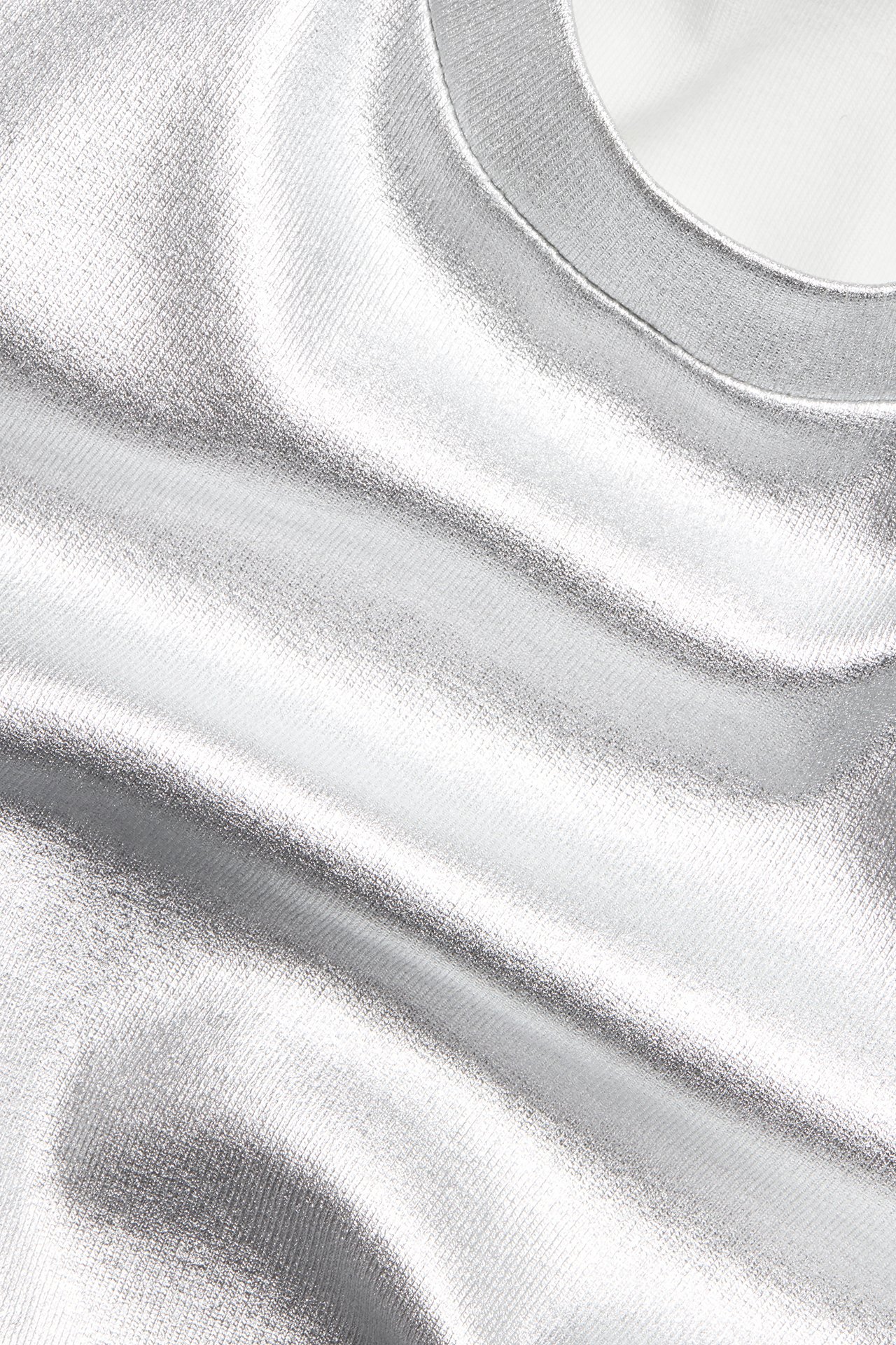 Srebrny t-shirt - Srebrny - 5