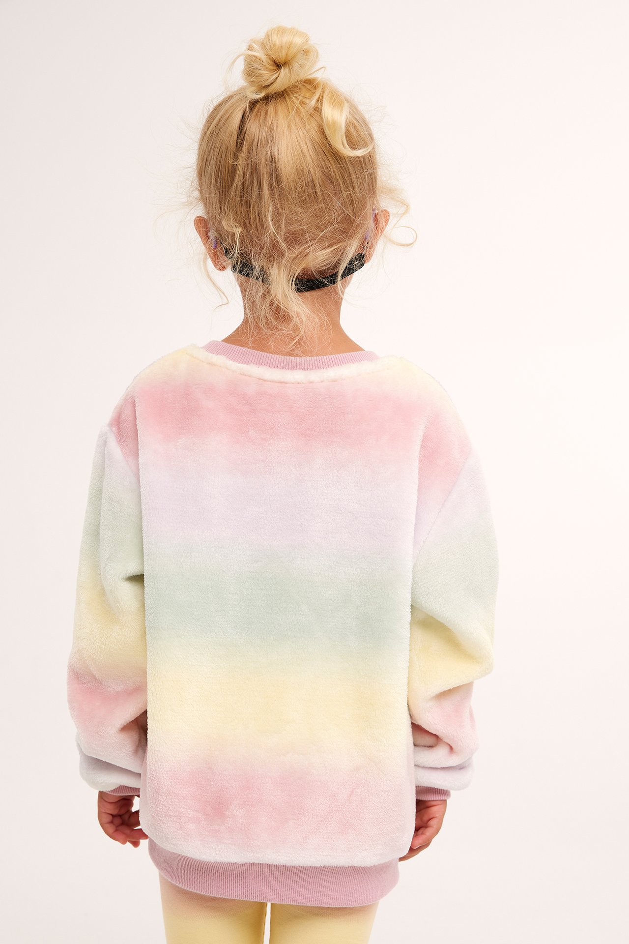 Miękki puszysty sweter - Fioletowy - 2