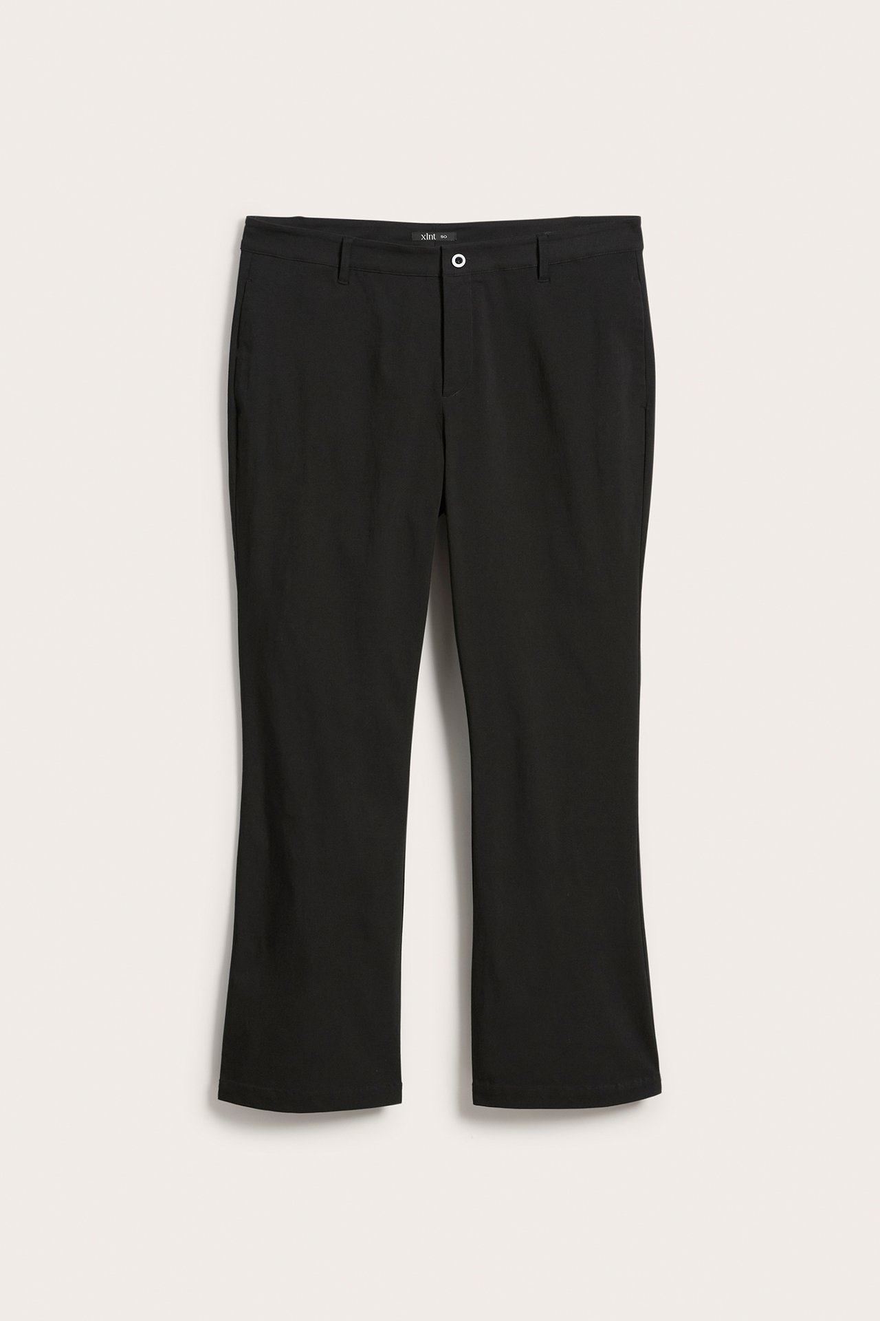 Spodnie garniturowe typu dzwony - Czarne - 6