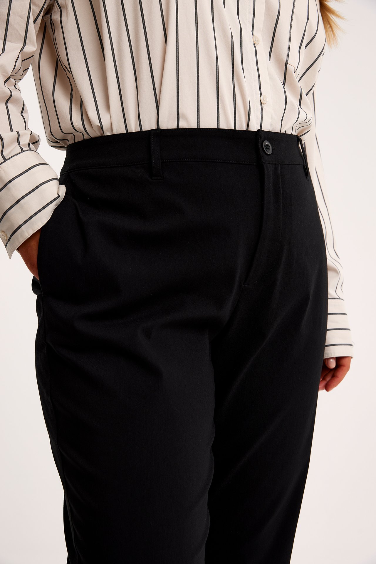 Spodnie garniturowe - Czarne - 3