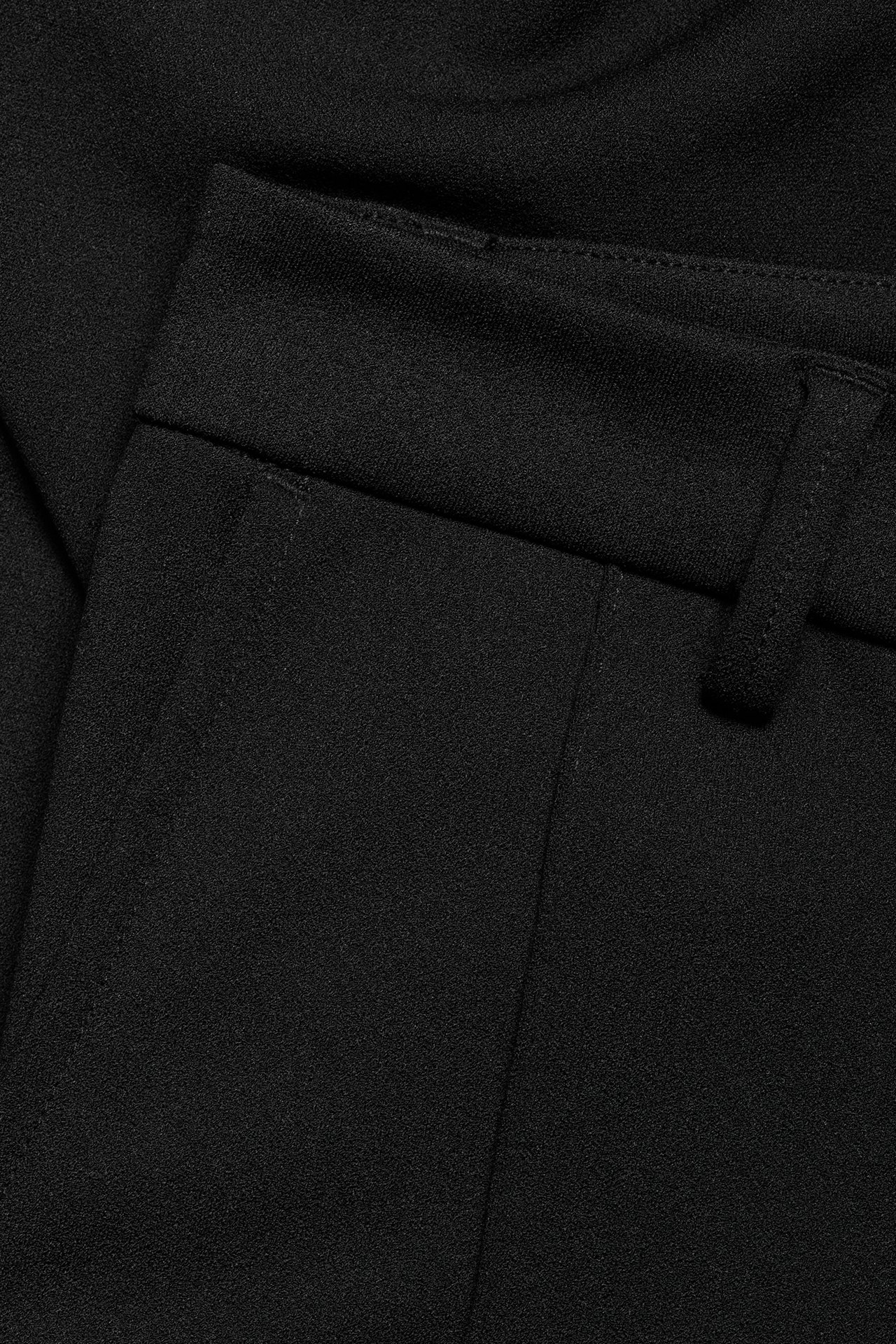 Spodnie garniturowe z trykotu - Czarne - 1