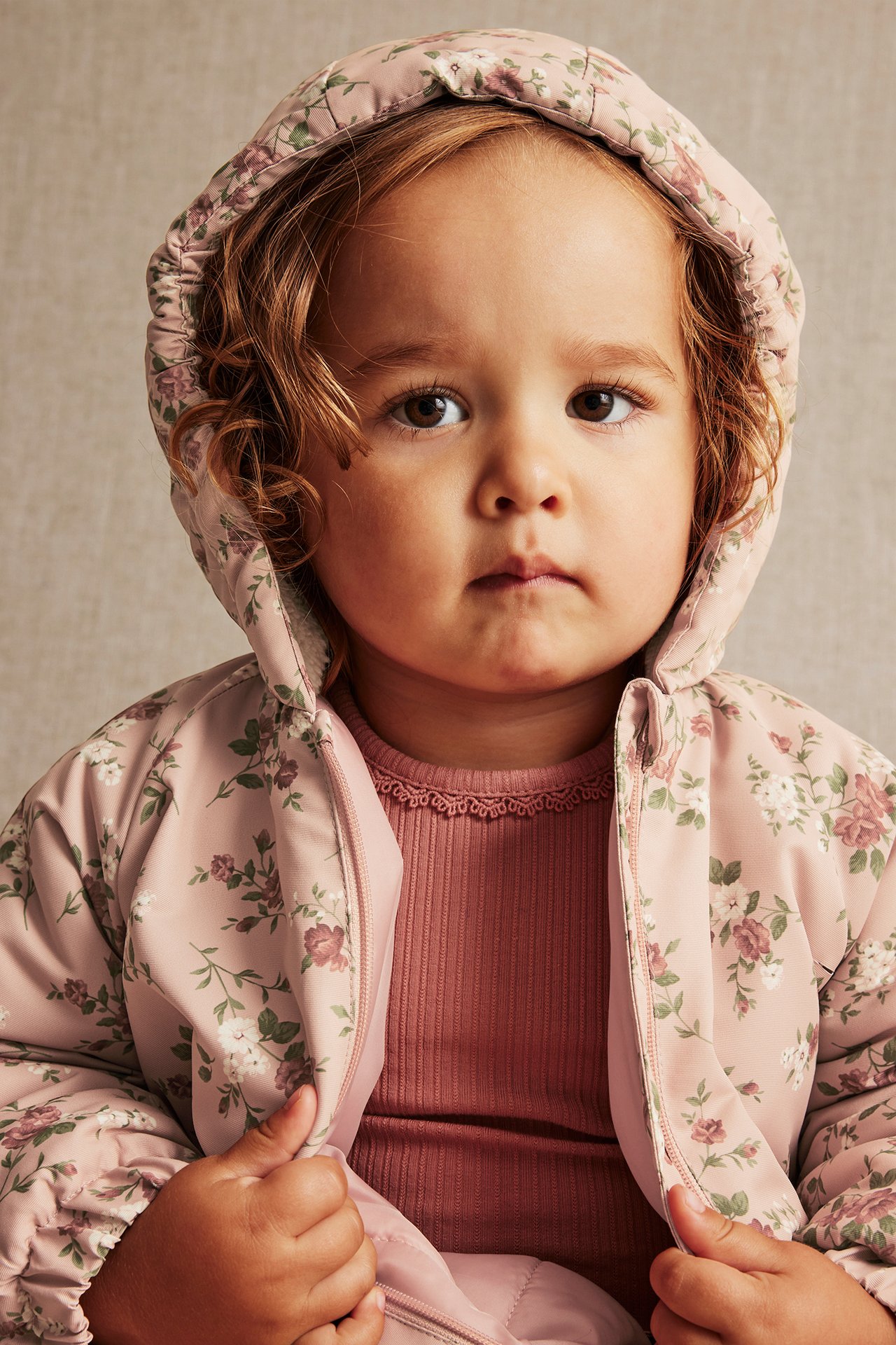 Mønstret heldress baby - Rosa - 3