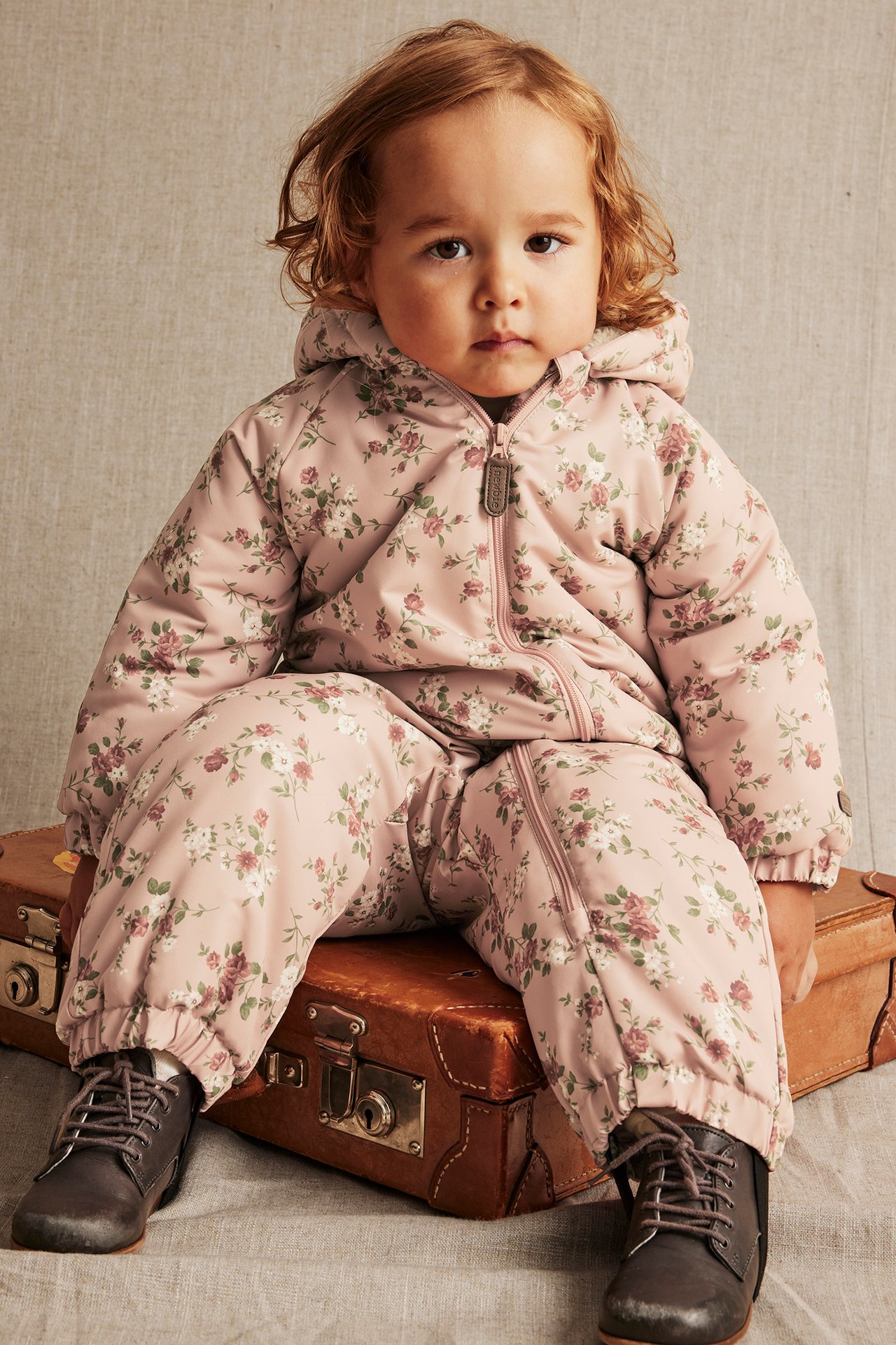 Mönstrad overall baby - Rosa - 1