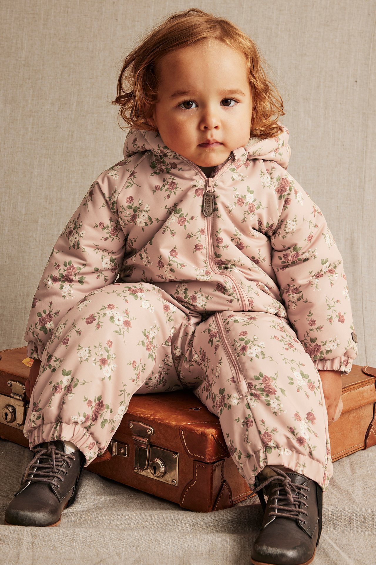 Mønstret heldress baby - Rosa - 1