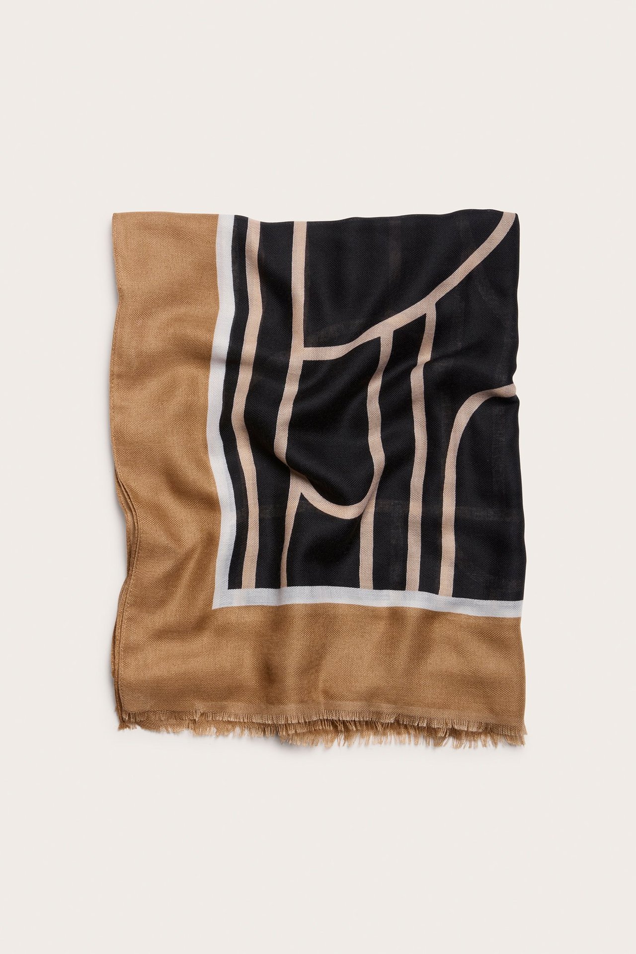 Satinscarf - Svart - 2