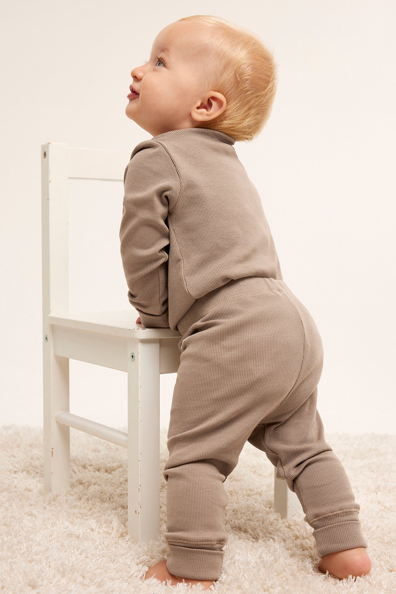 Ribbade leggings baby - Beige - 2