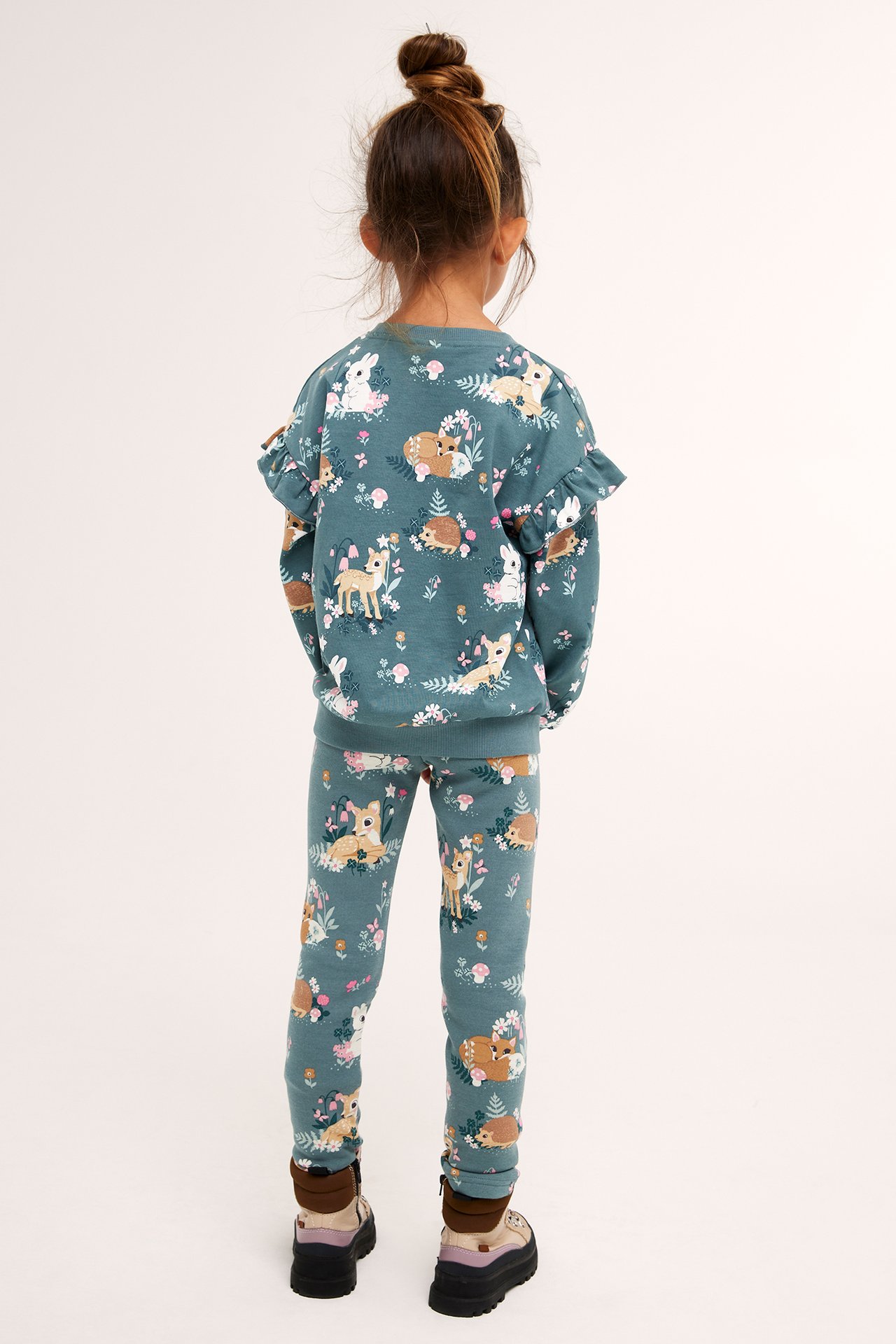 Ocieplane legginsy - Ciemnozielony - 3