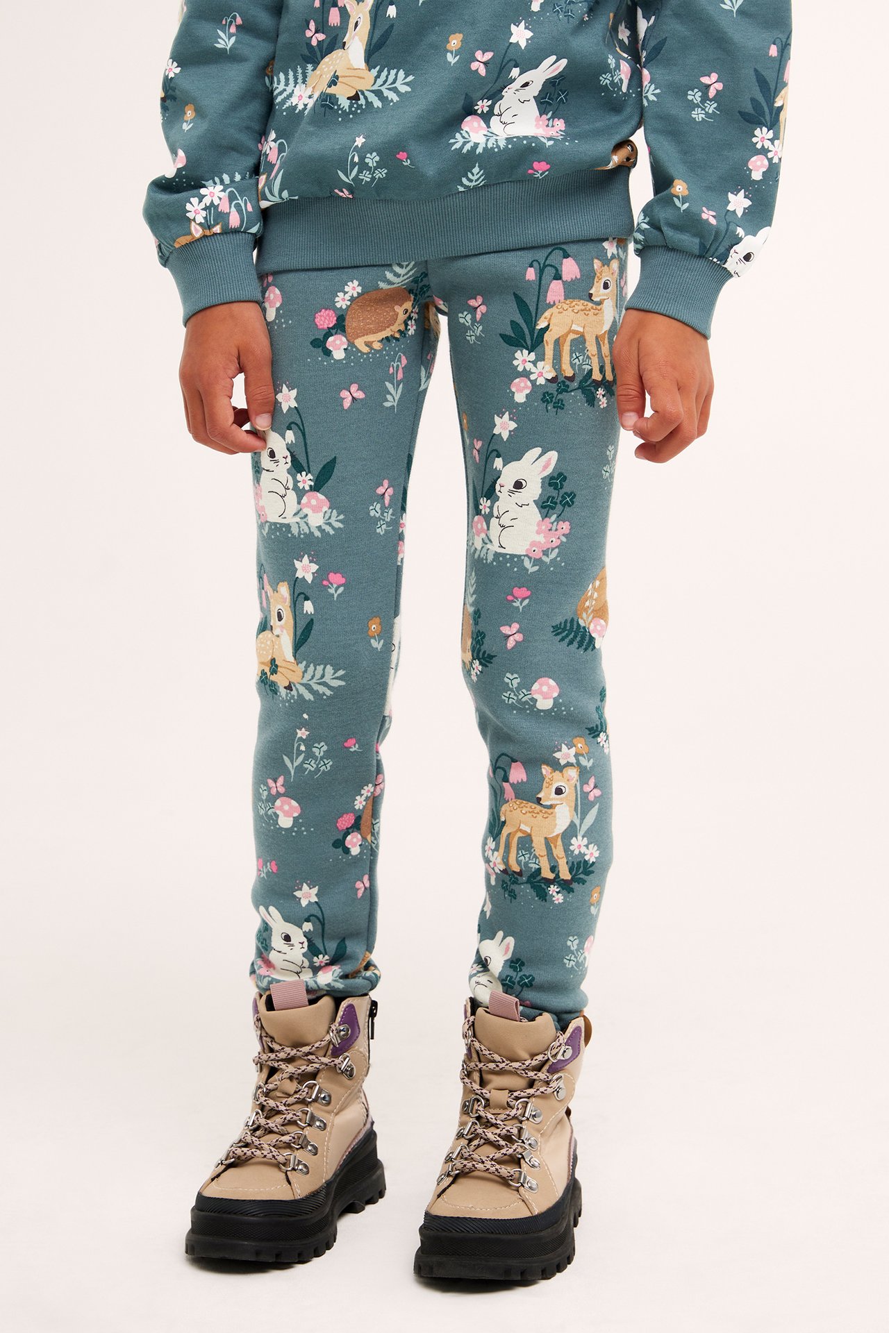 Ocieplane legginsy - Ciemnozielony - 2